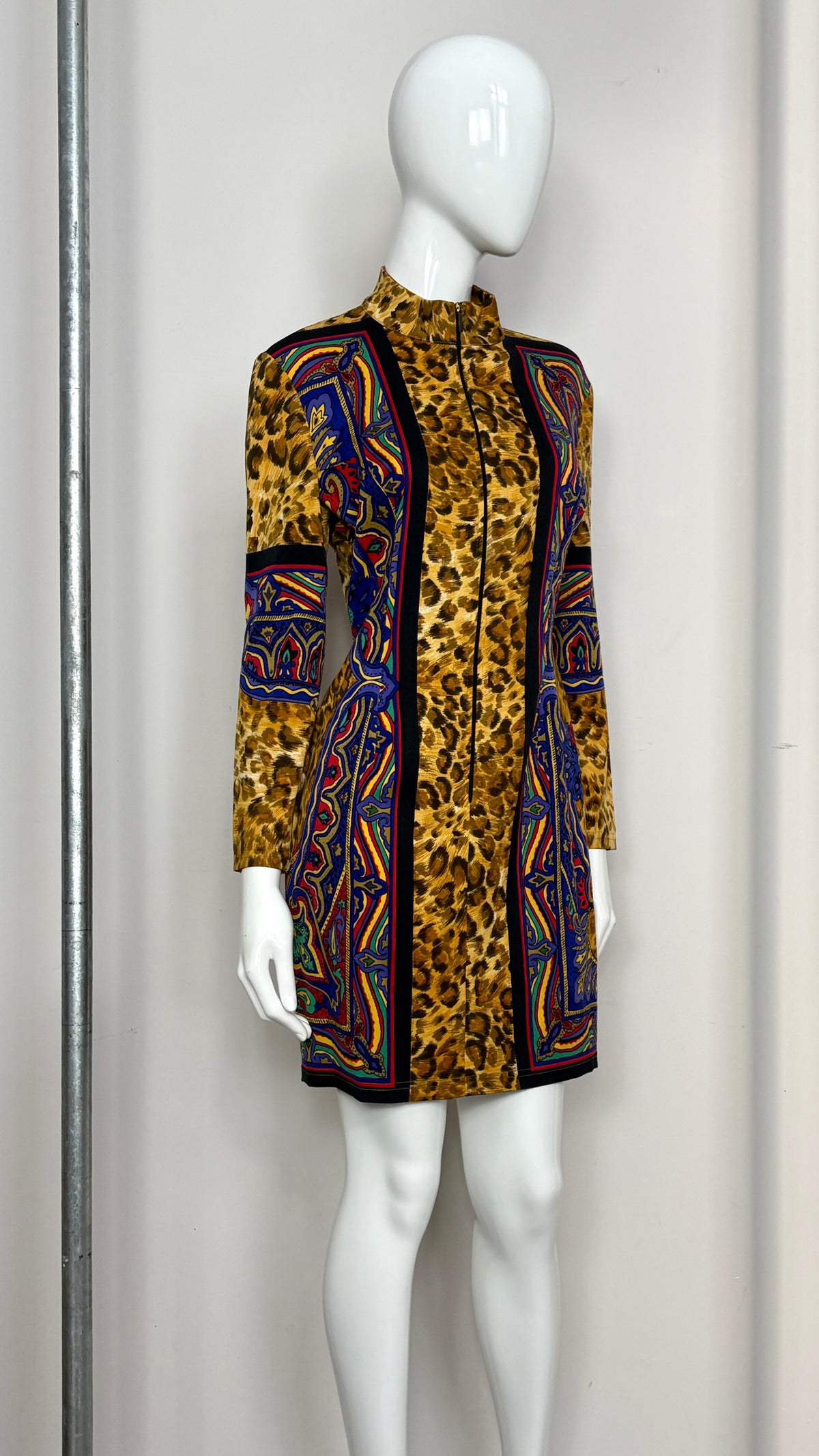 Gianni Versace Versus leopard/baroque print dress