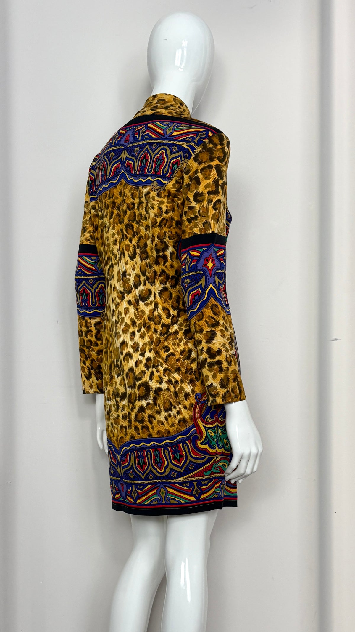 Gianni Versace Versus leopard/baroque print dress