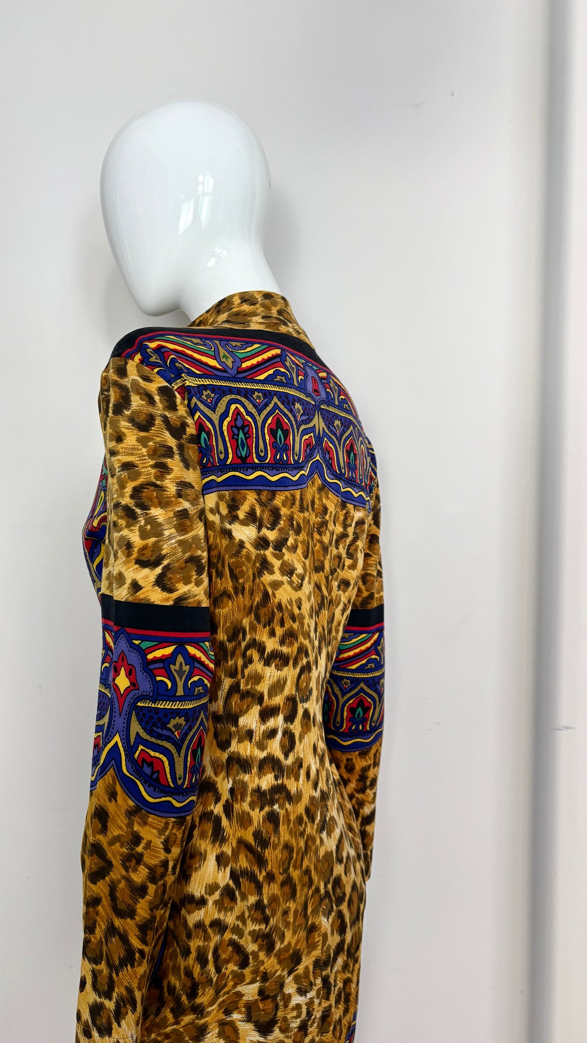 Gianni Versace Versus leopard/baroque print dress