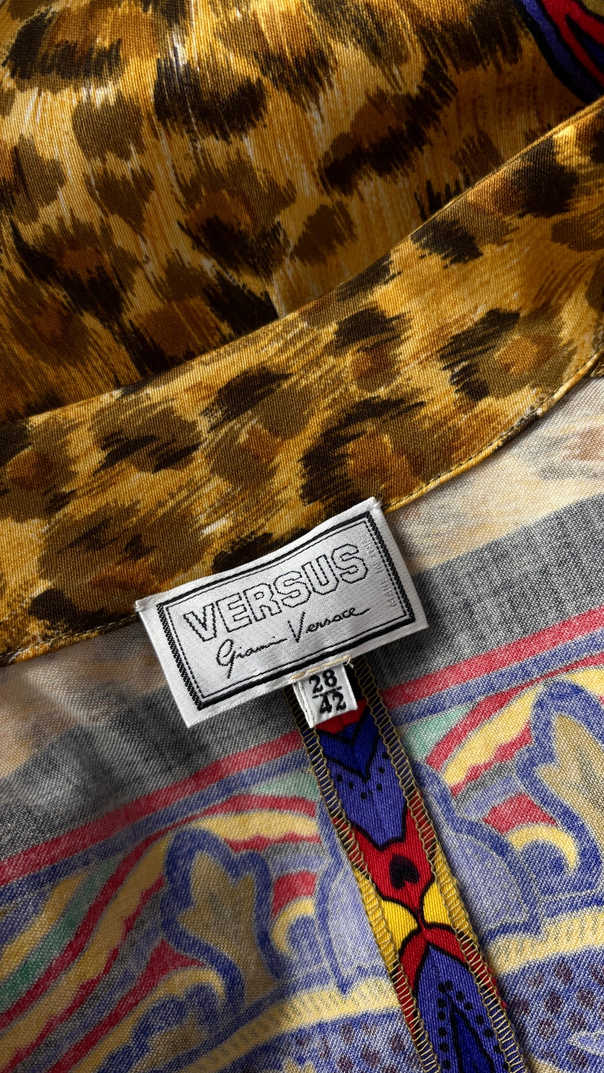 Gianni Versace Versus leopard/baroque print dress