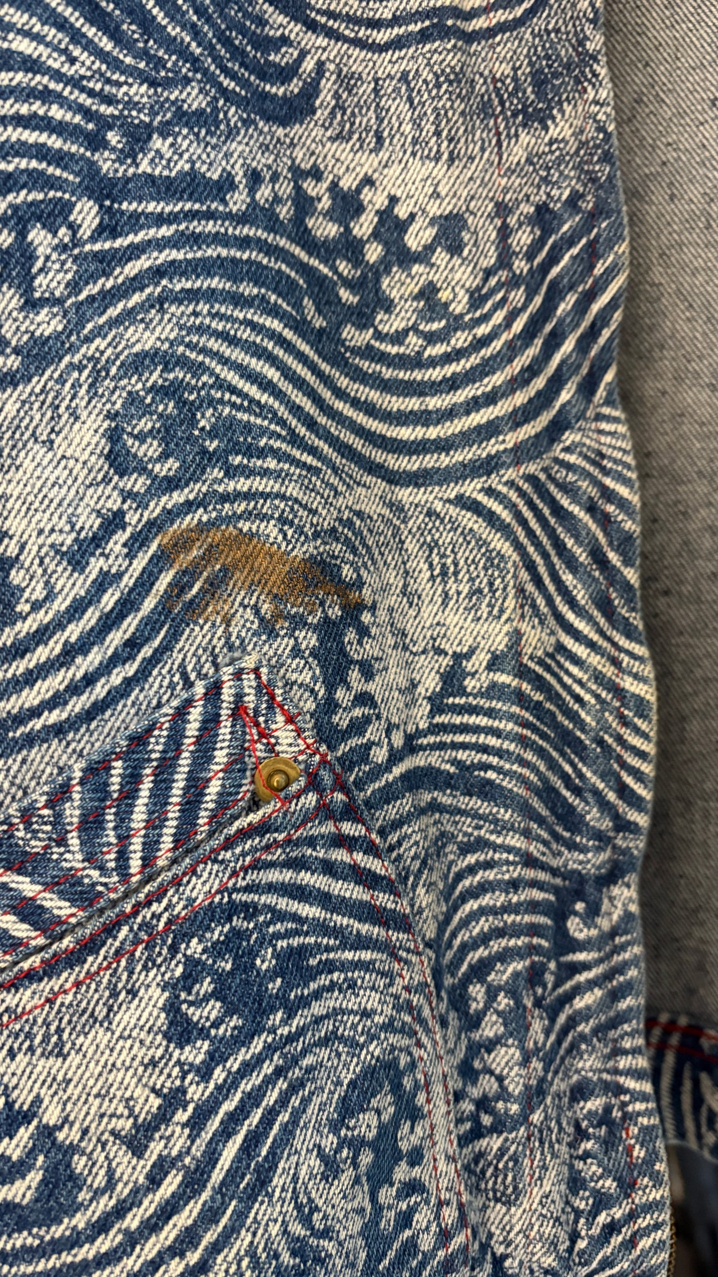 Vivienne Westwood A/W 1992 'the great wave' denim jacket