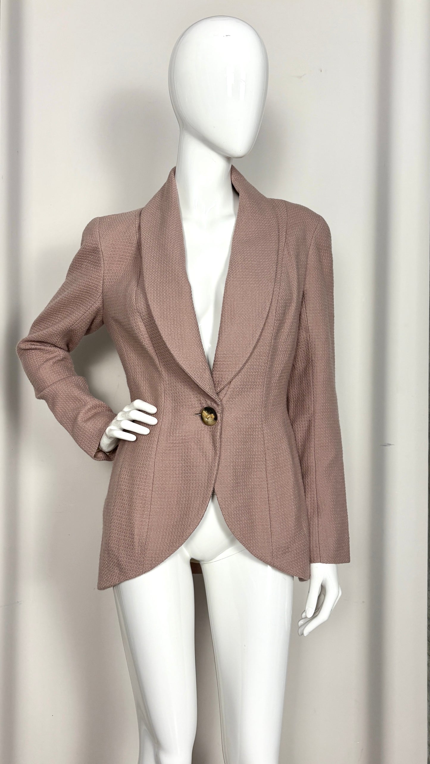 John Galliano dusty pink tailored jacket