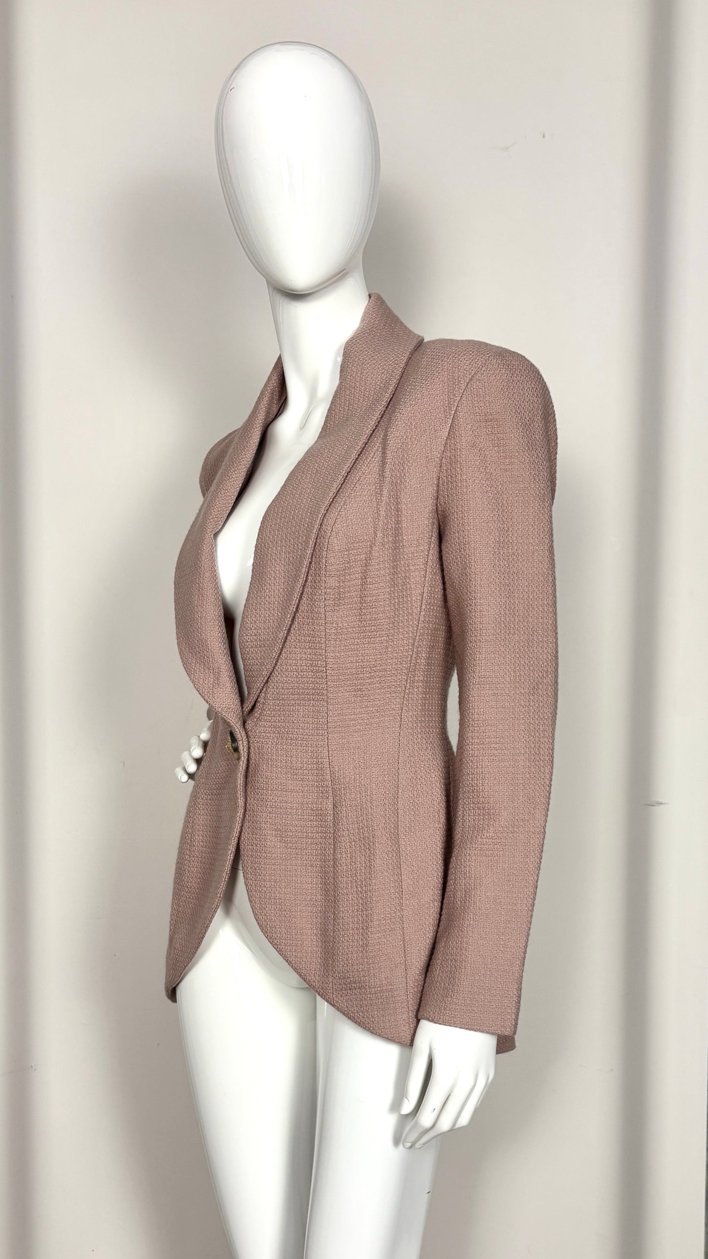 John Galliano dusty pink tailored jacket