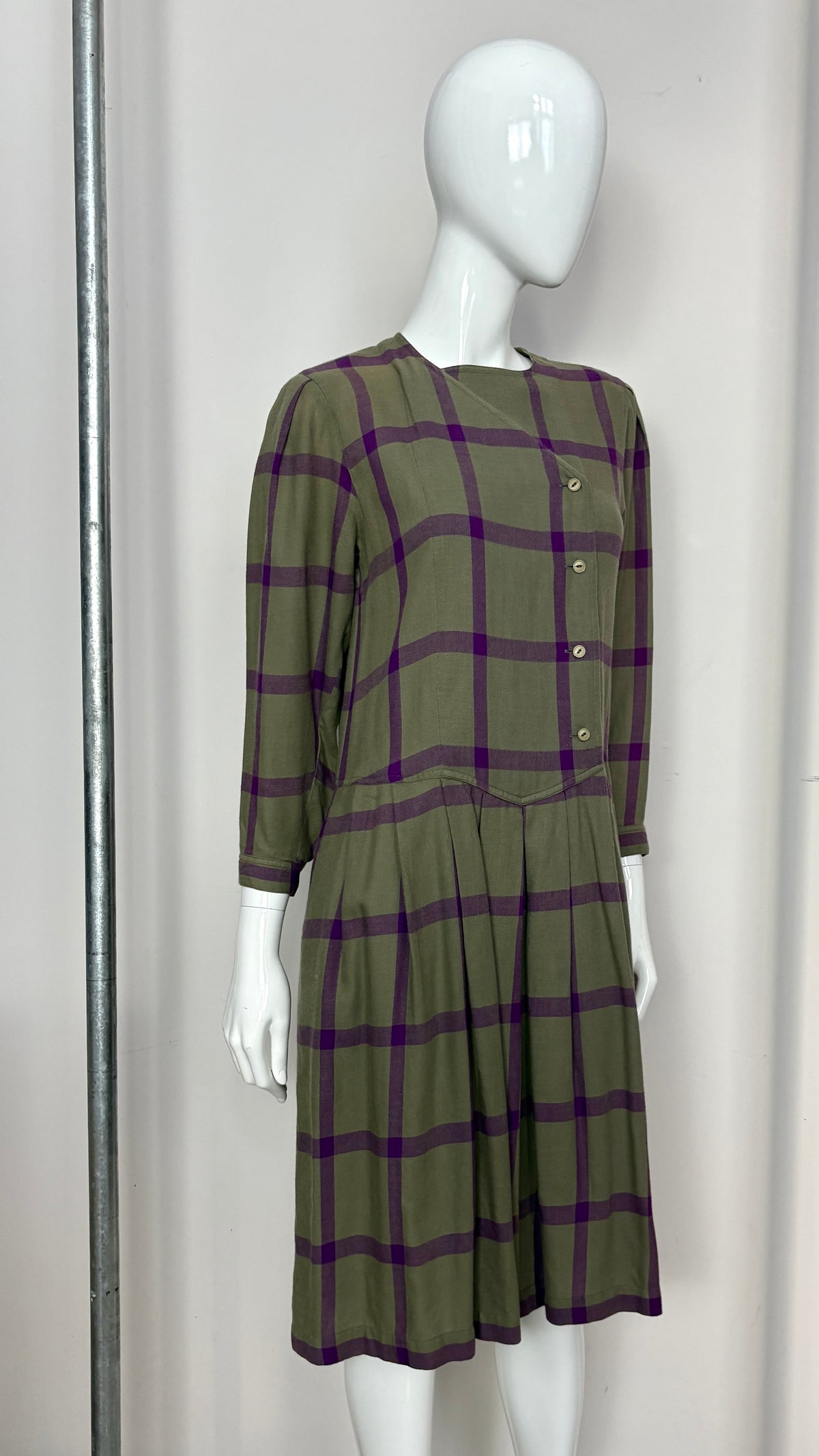 Issey Miyake late 80's early 90's check dress