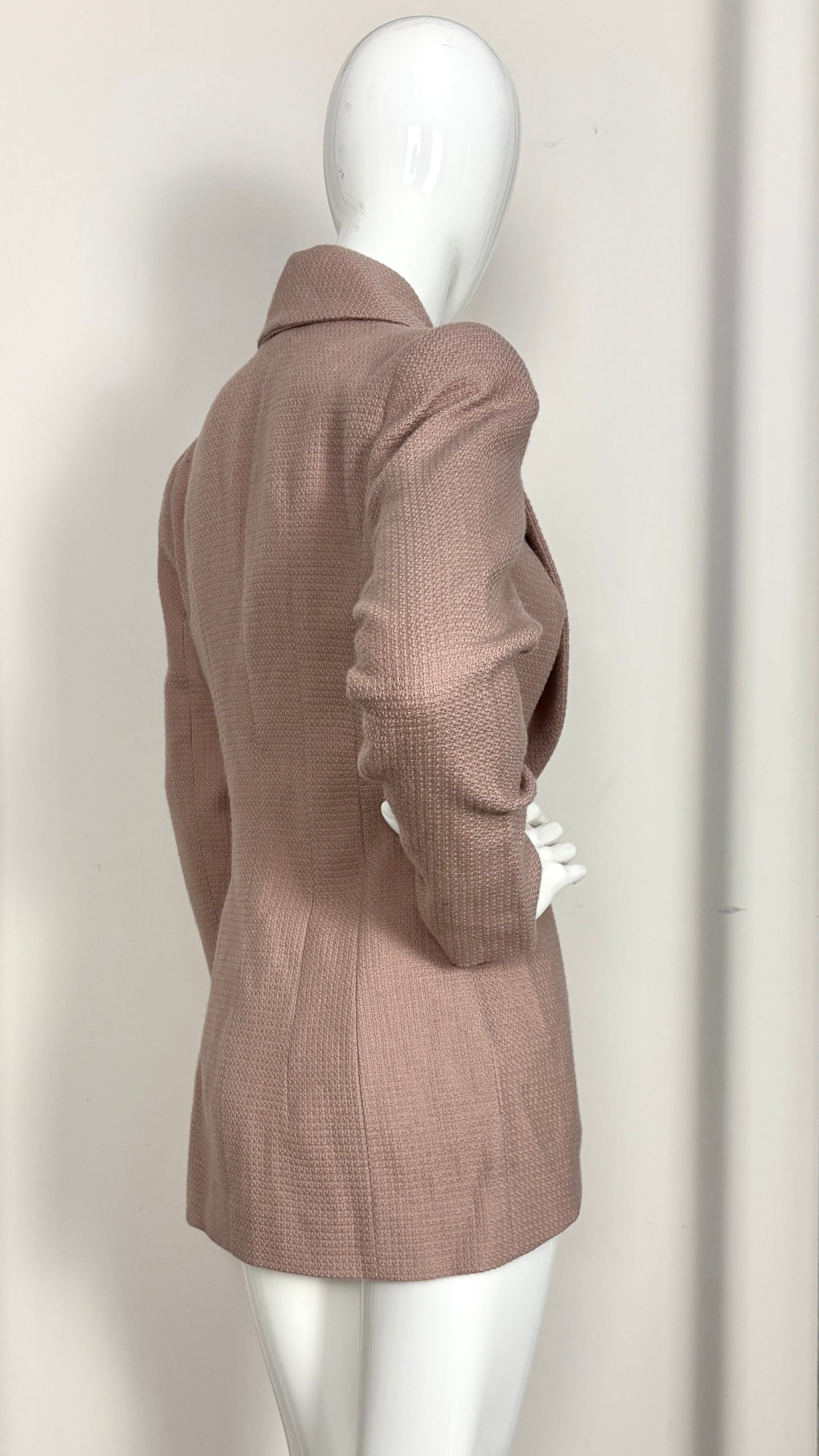 John Galliano dusty pink tailored jacket