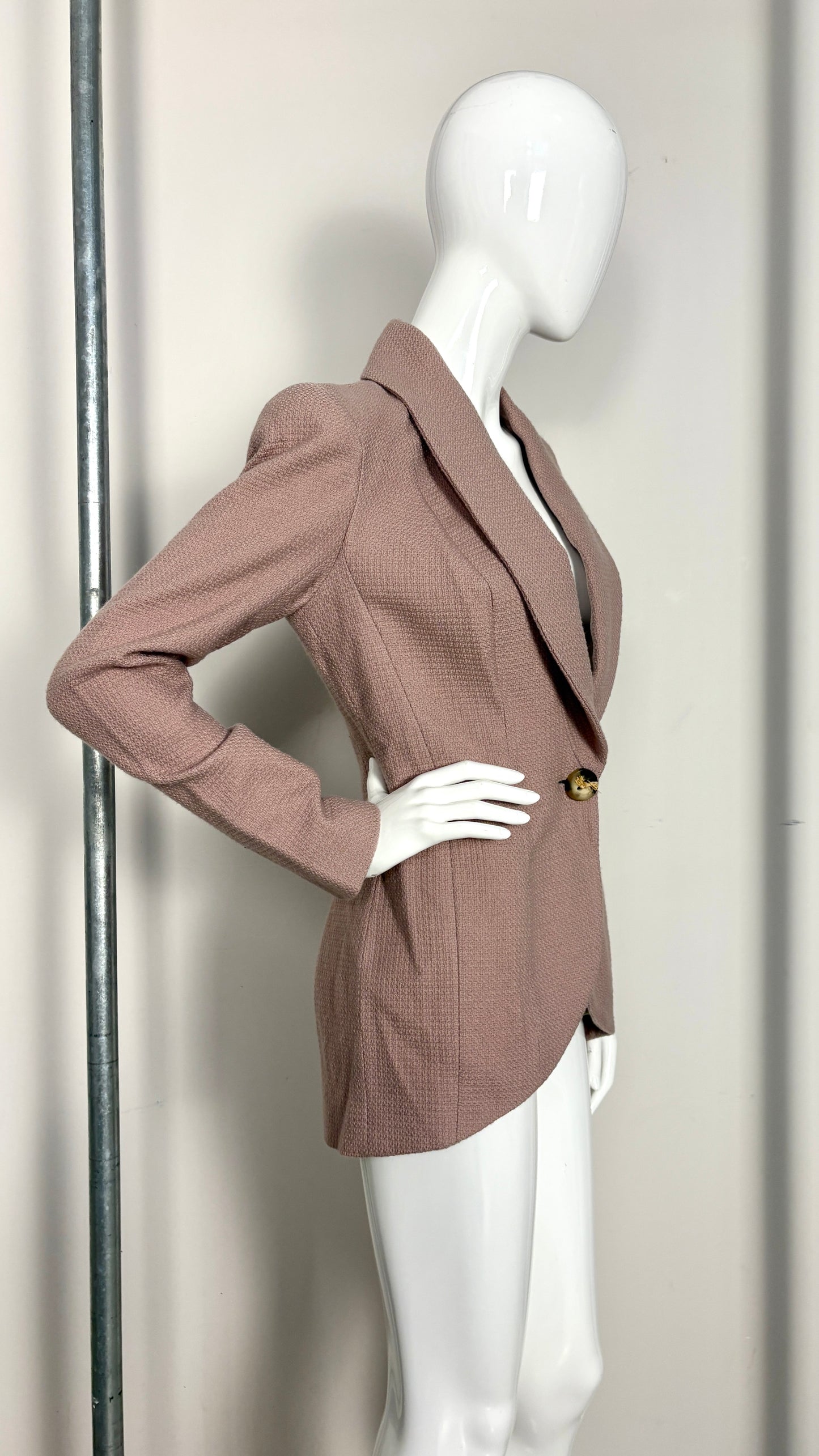 John Galliano dusty pink tailored jacket