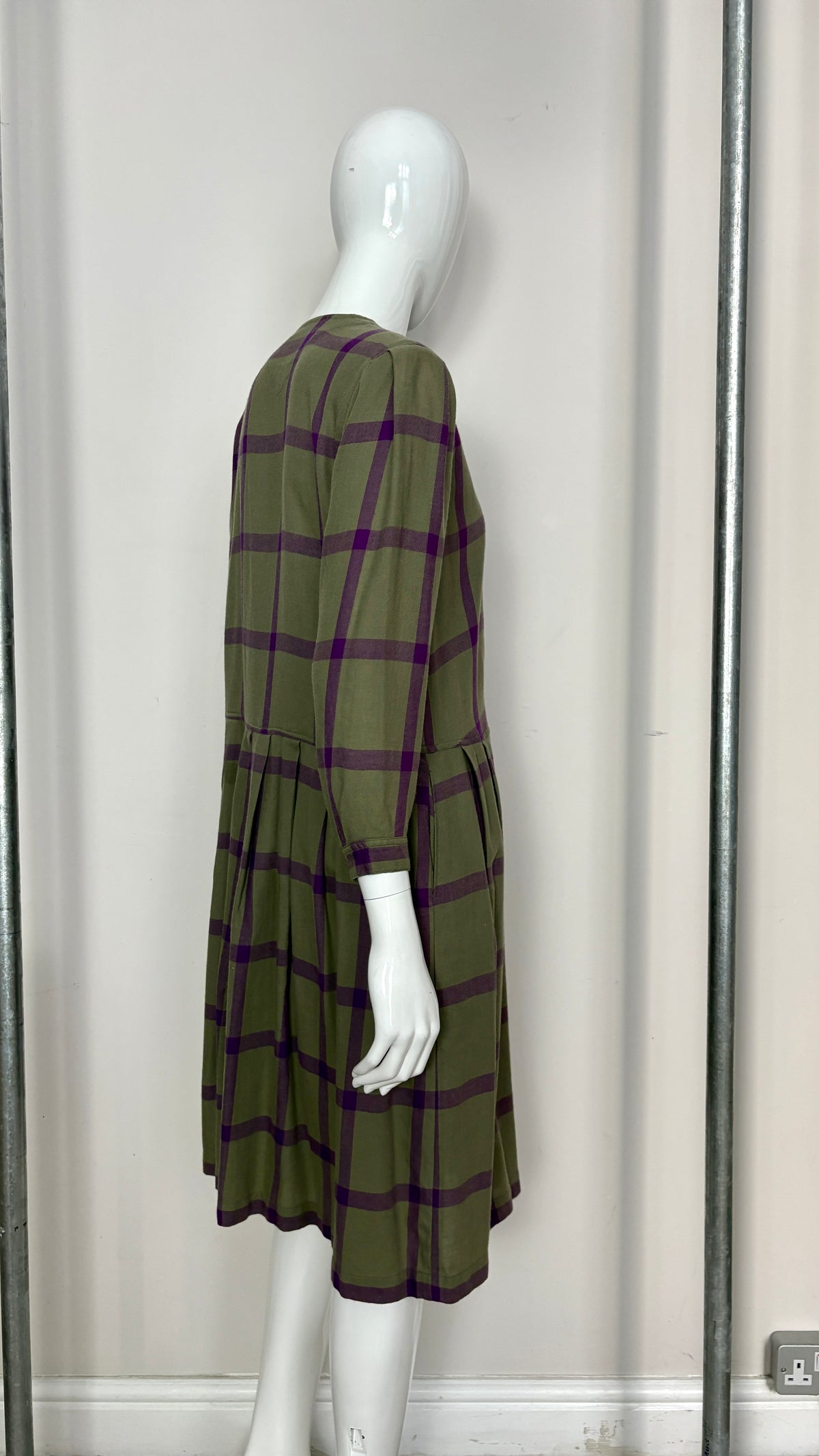 Issey Miyake late 80's early 90's check dress