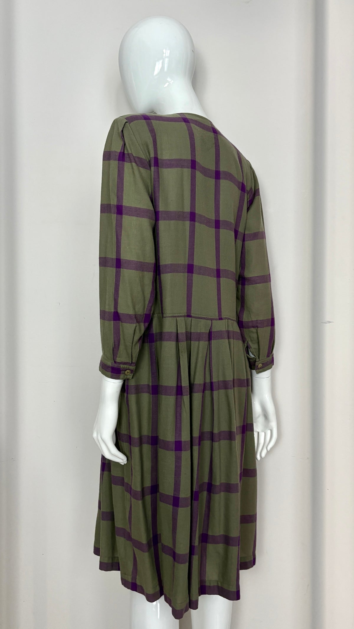 Issey Miyake late 80's early 90's check dress
