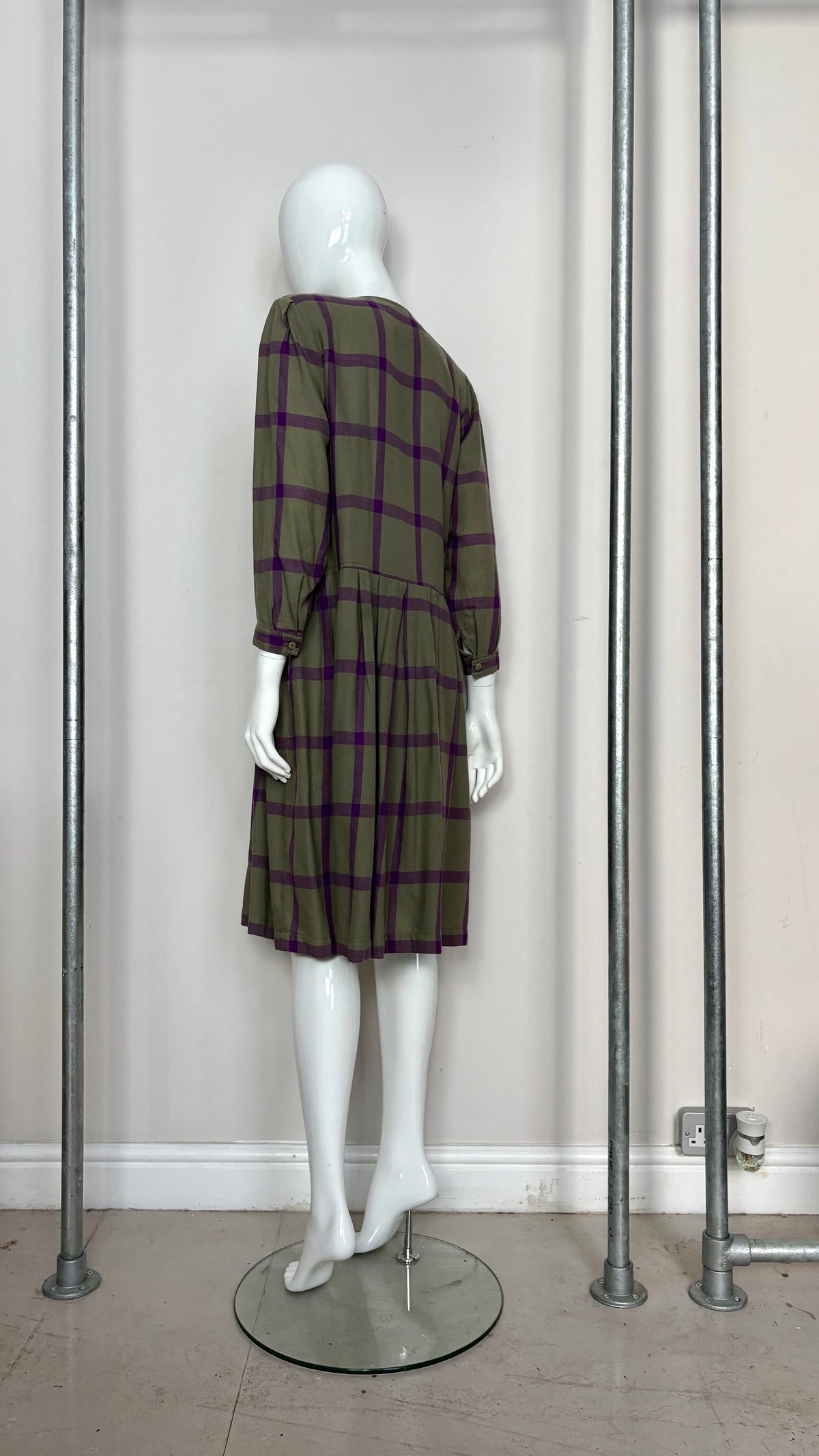 Issey Miyake late 80's early 90's check dress
