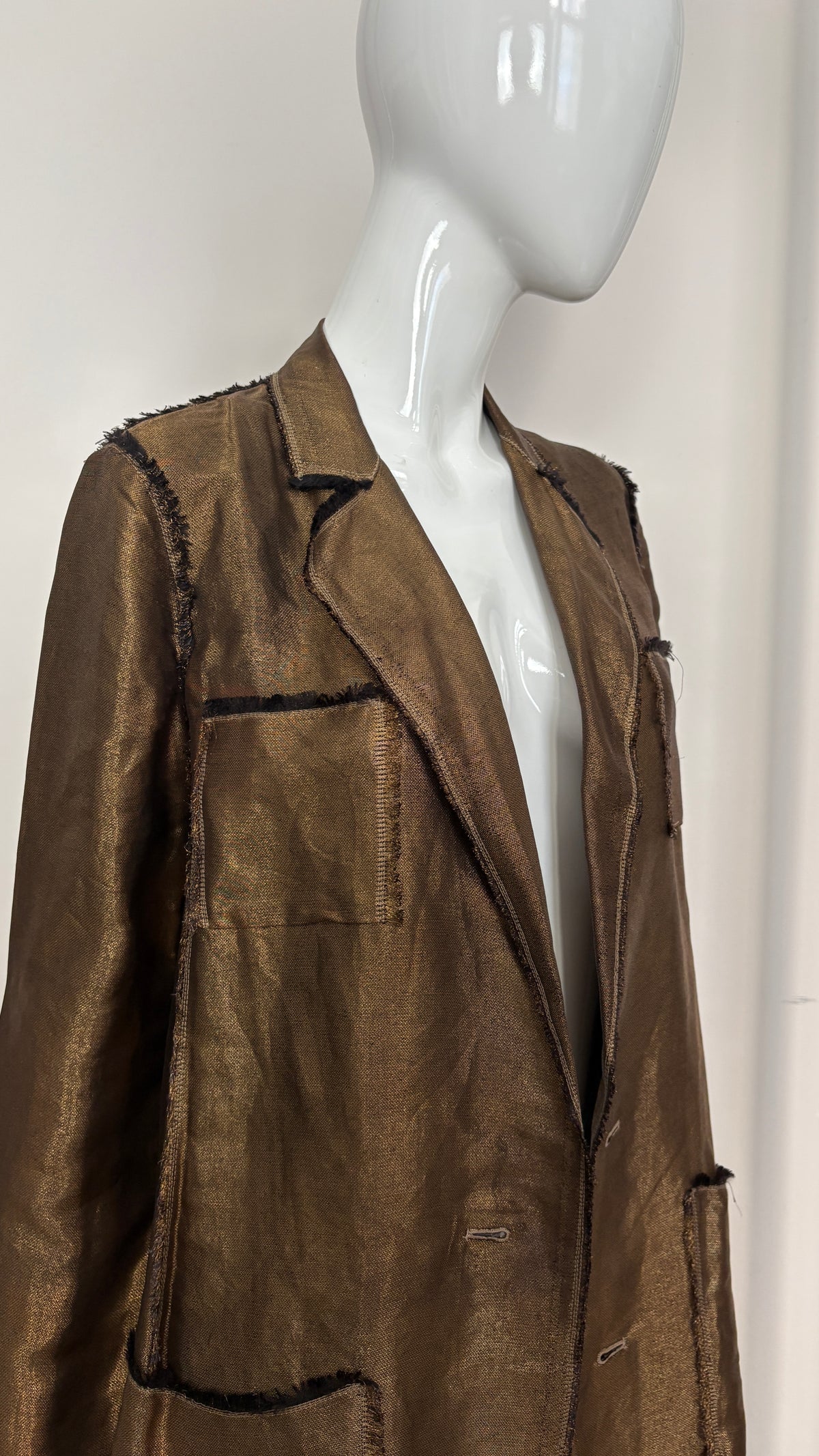 Lanvin S/S 2003 by Alber Elbaz gold metal coat