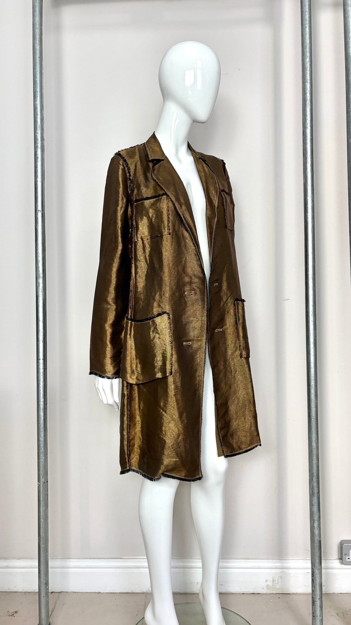 Lanvin S/S 2003 by Alber Elbaz gold metal coat
