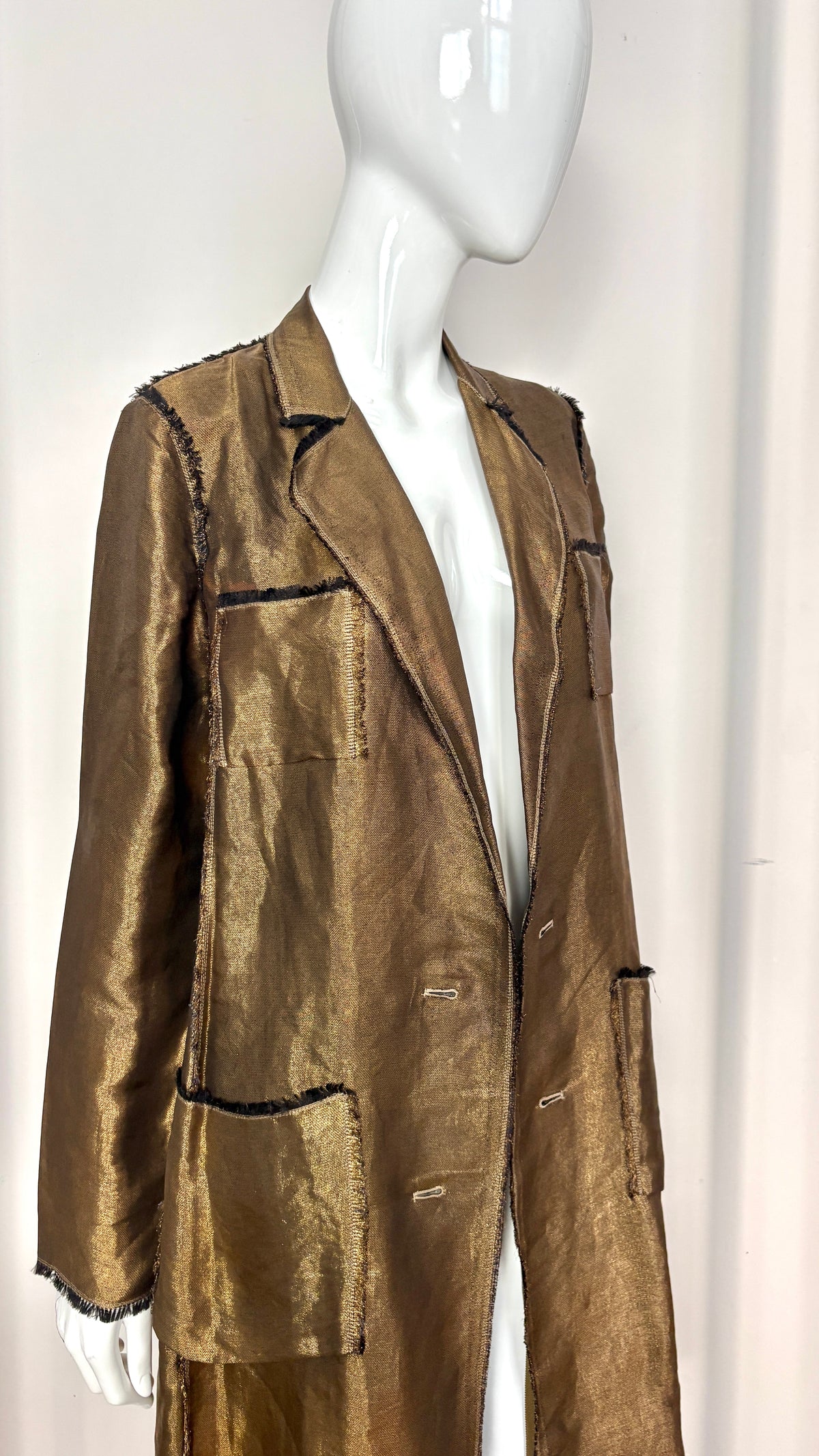 Lanvin S/S 2003 by Alber Elbaz gold metal coat
