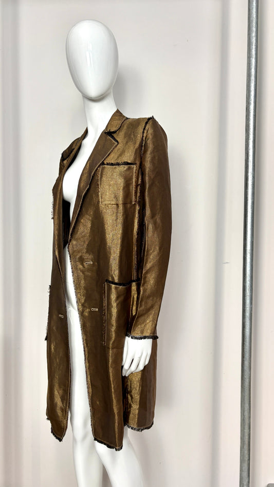 Lanvin S/S 2003 by Alber Elbaz gold metal coat