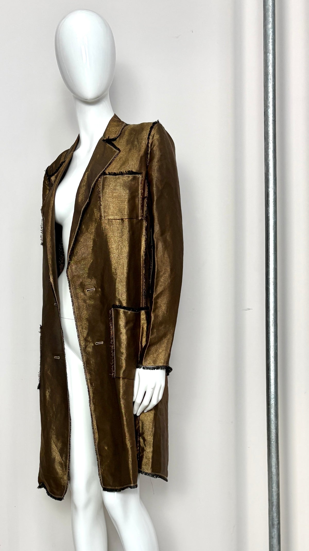 Lanvin S/S 2003 by Alber Elbaz gold metal coat
