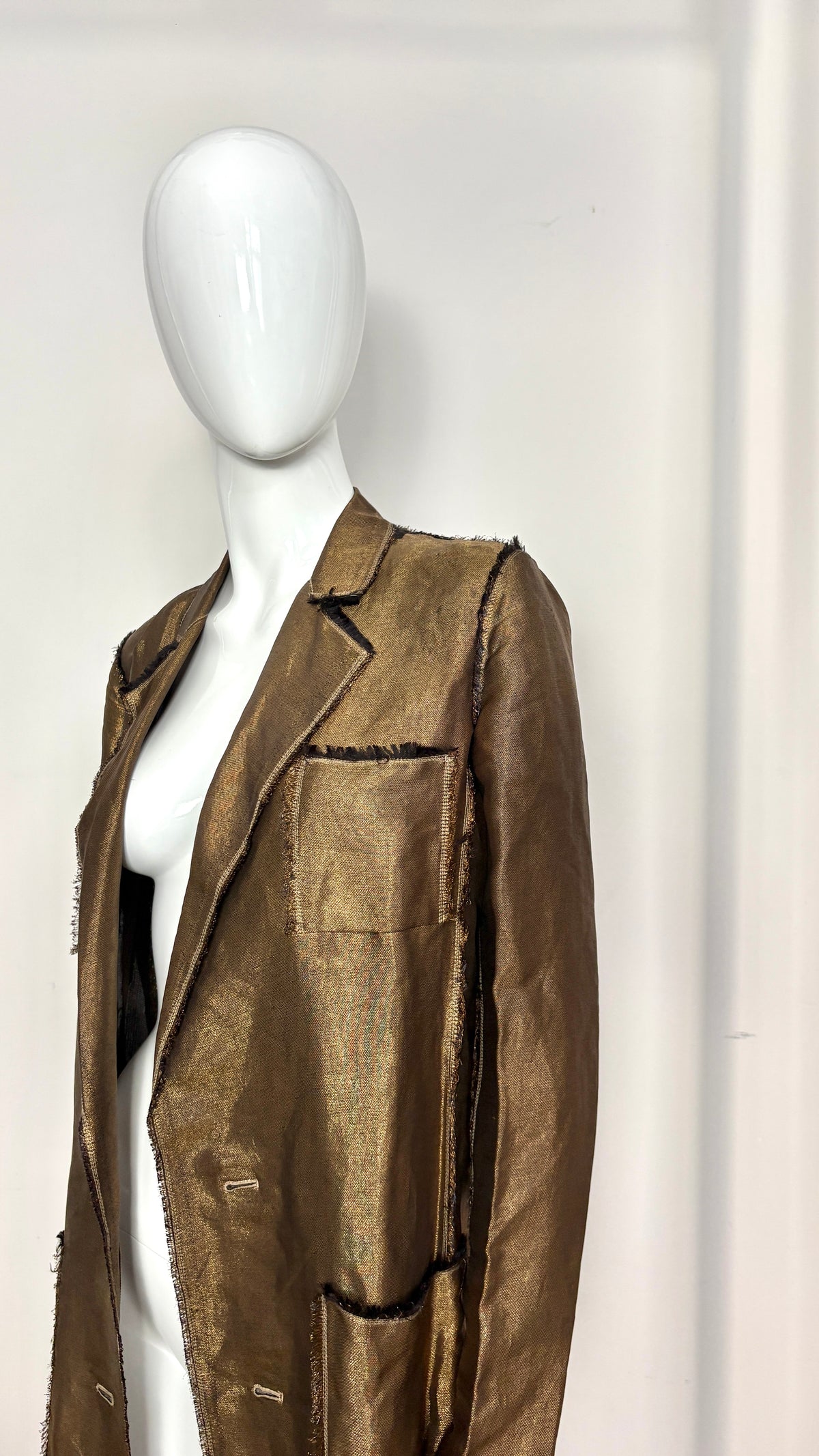 Lanvin S/S 2003 by Alber Elbaz gold metal coat