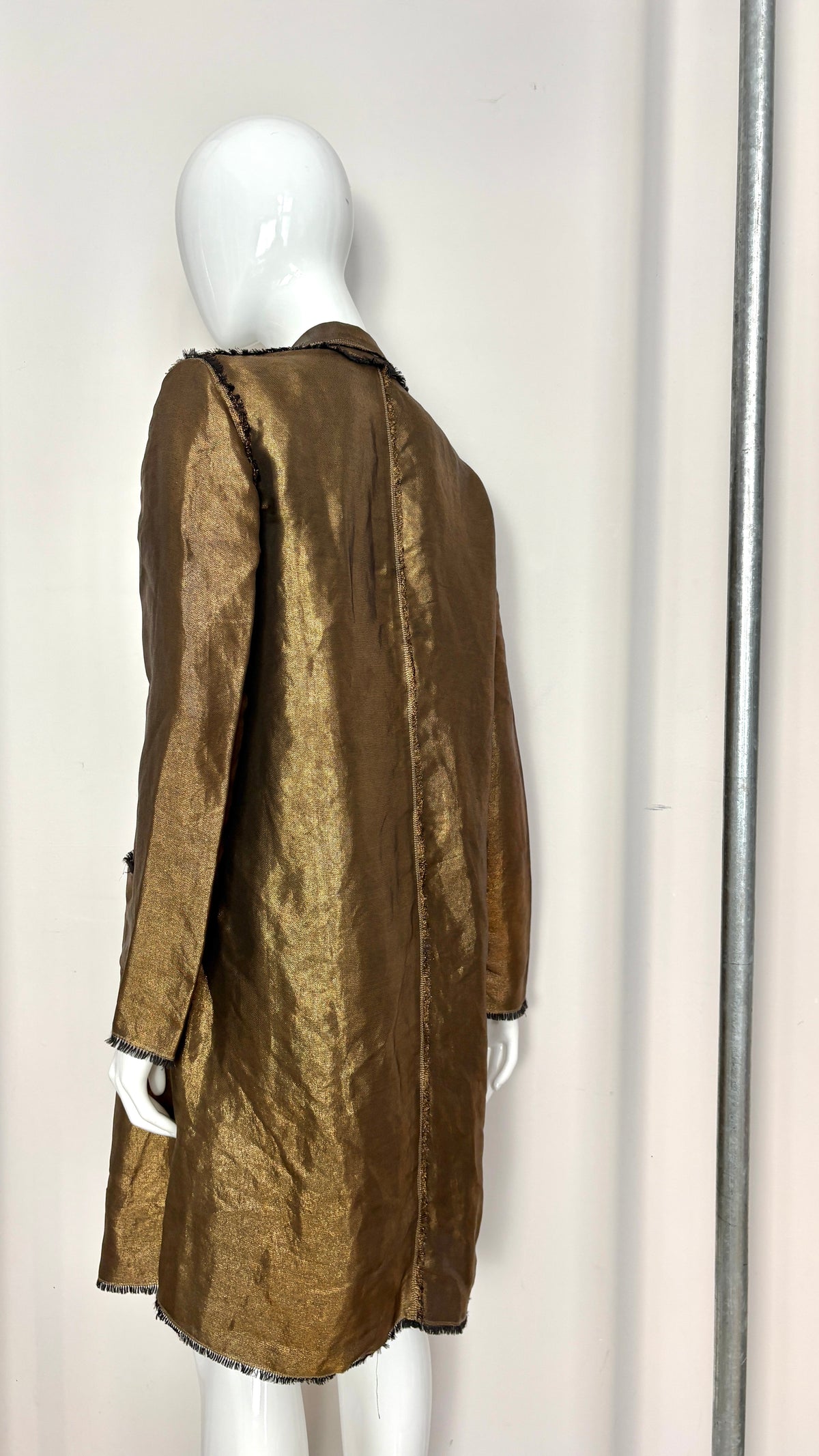 Lanvin S/S 2003 by Alber Elbaz gold metal coat