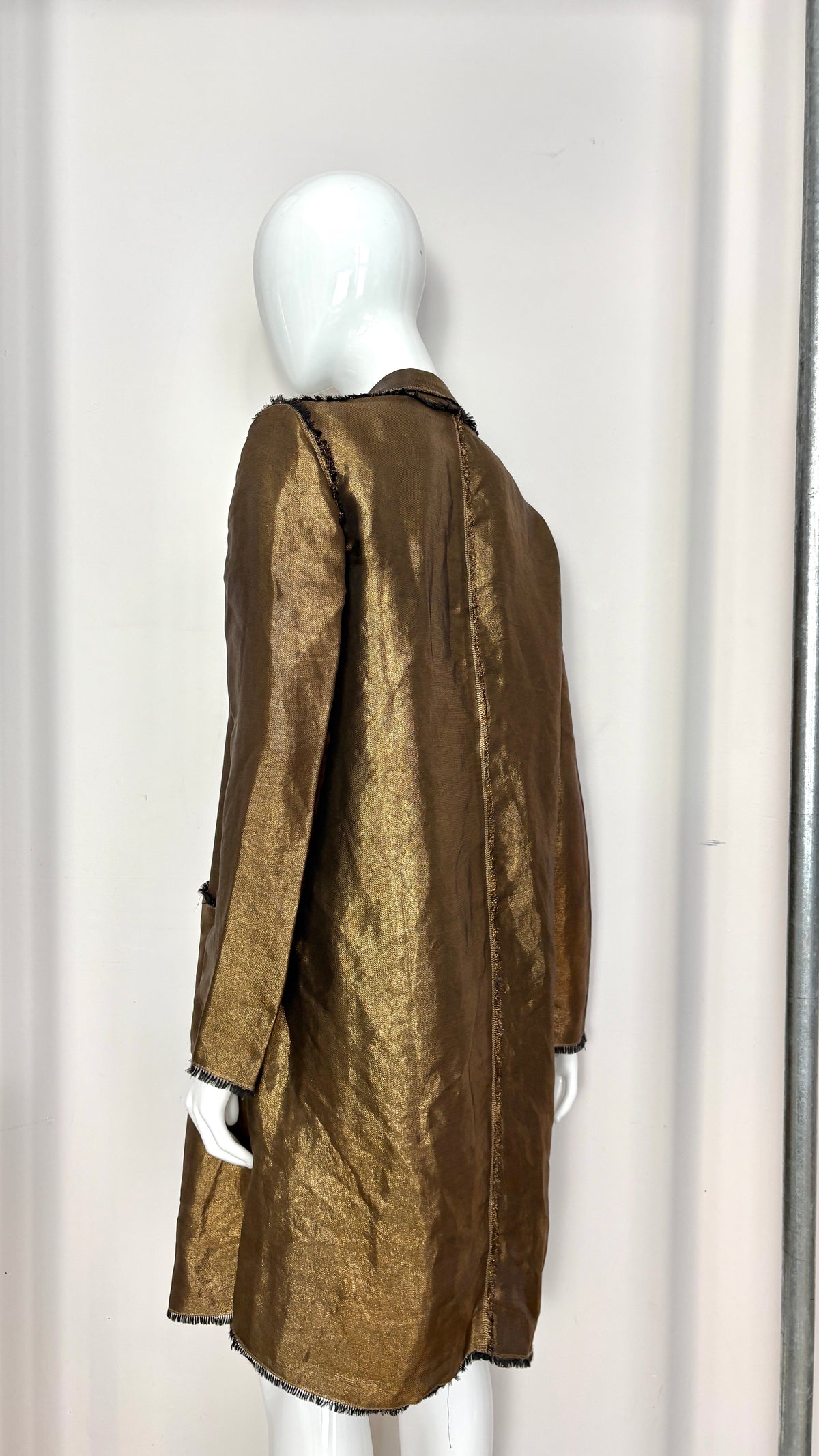 Lanvin S/S 2003 by Alber Elbaz gold metal coat