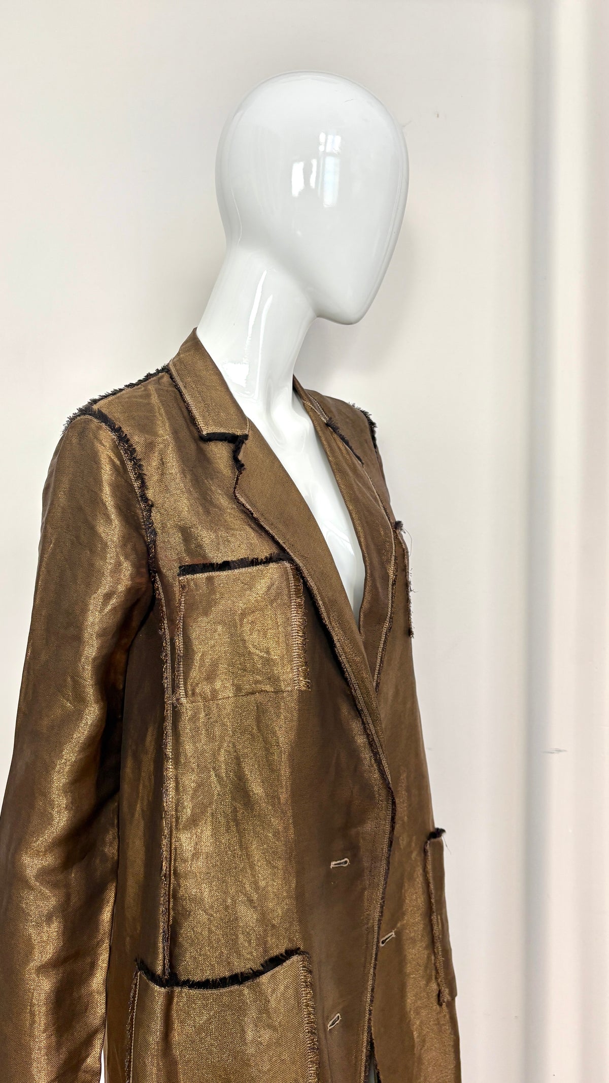 Lanvin S/S 2003 by Alber Elbaz gold metal coat