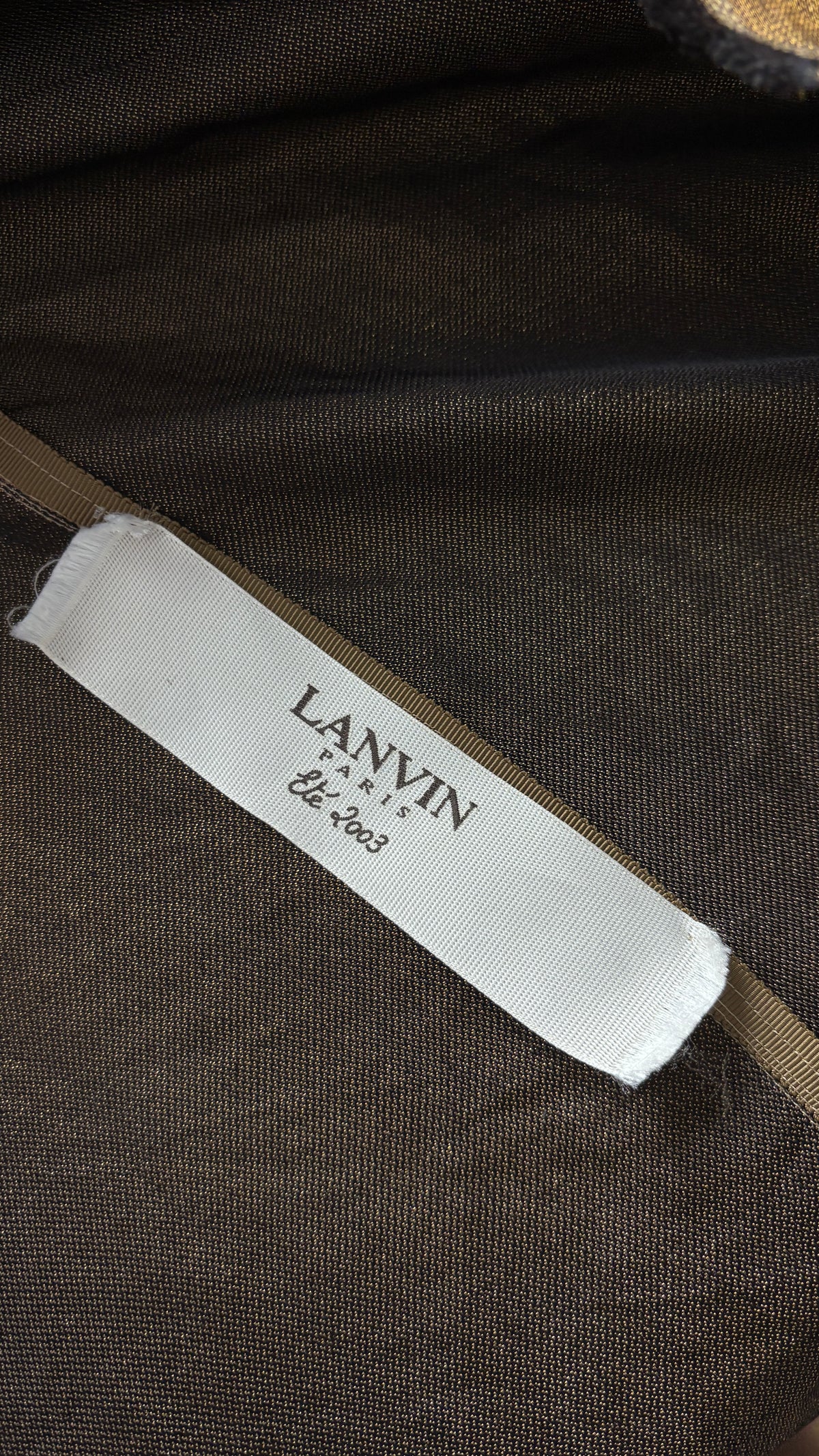 Lanvin S/S 2003 by Alber Elbaz gold metal coat