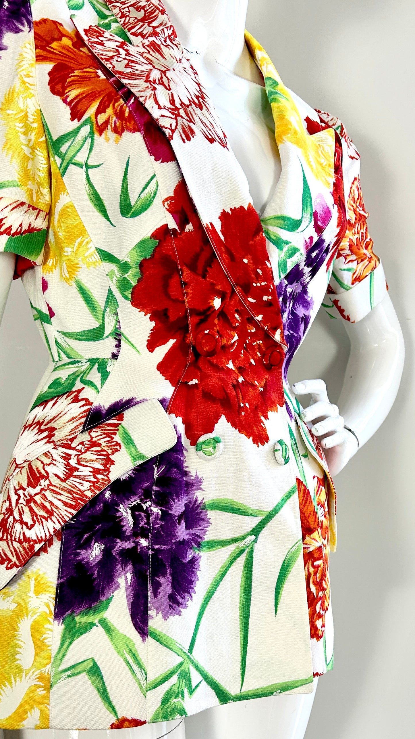 Thierry Mugler floral jacket