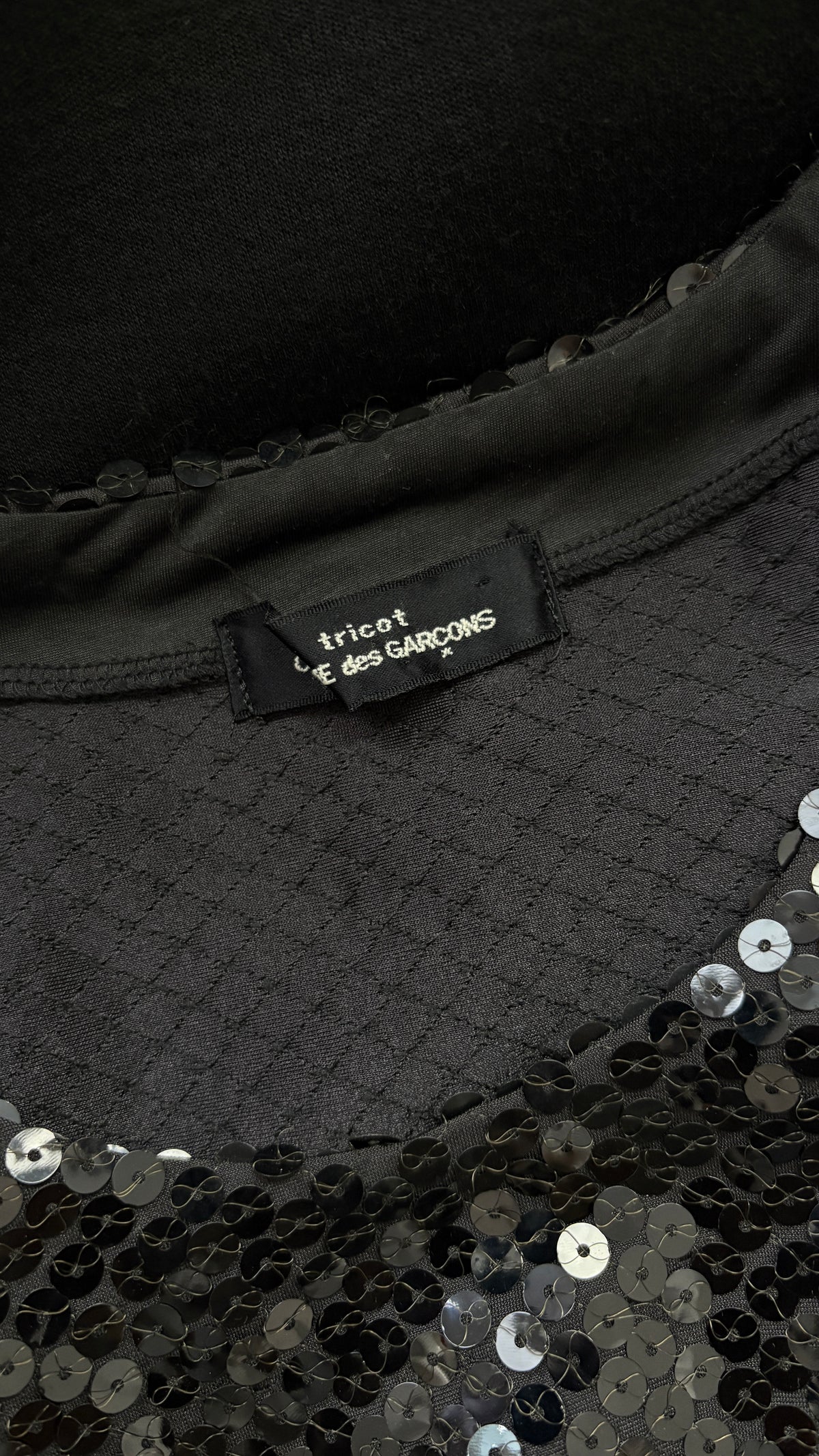 Comme des Garcons 1993 tricot sequin dress