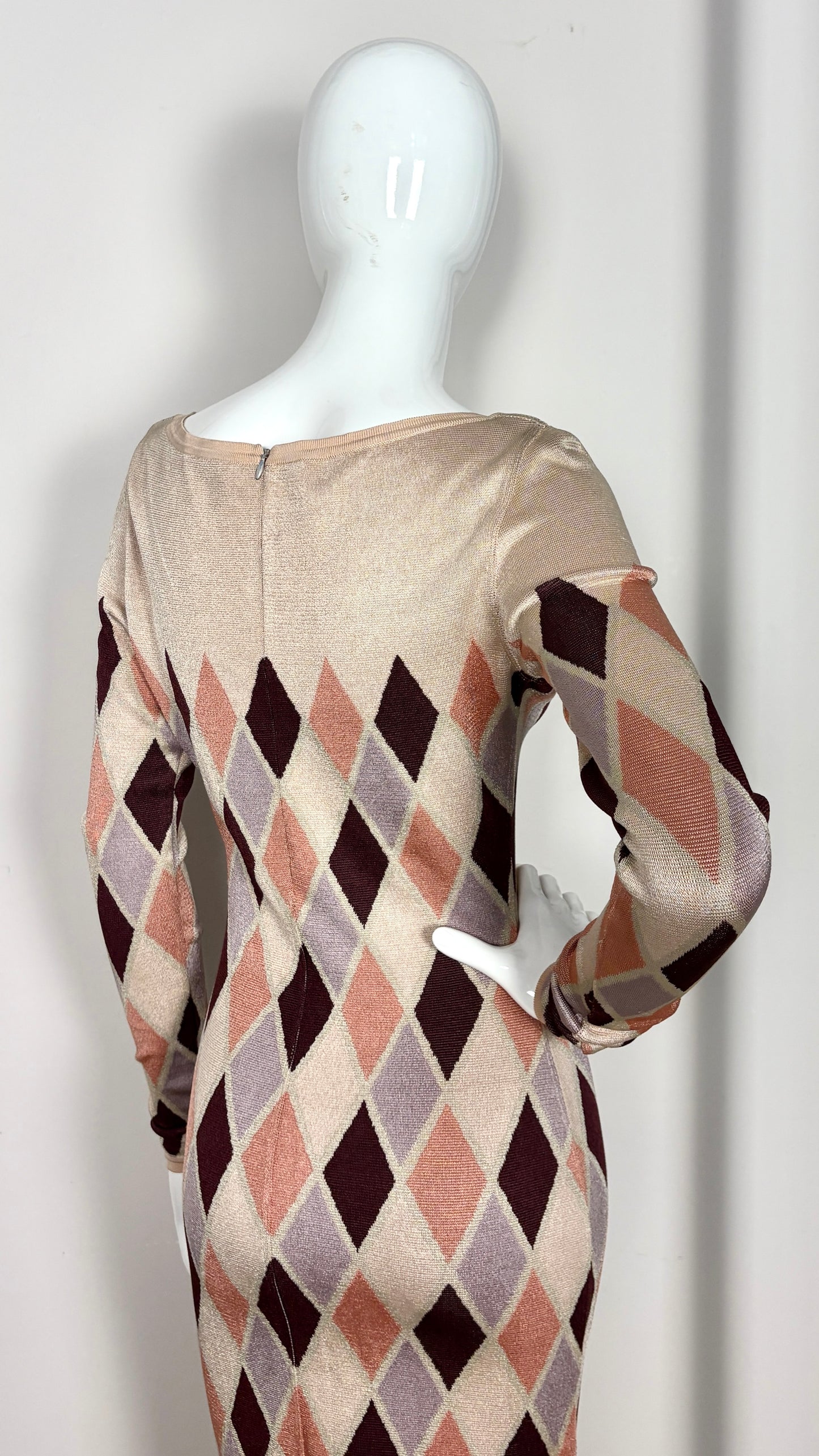 Alaïa harlequin knit dress