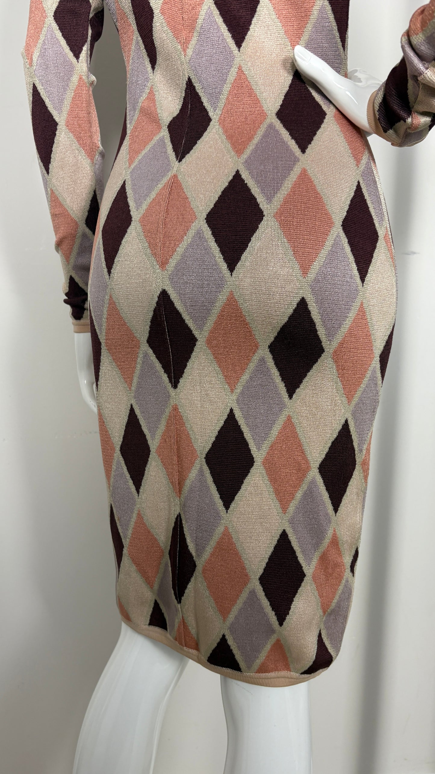 Alaïa harlequin knit dress