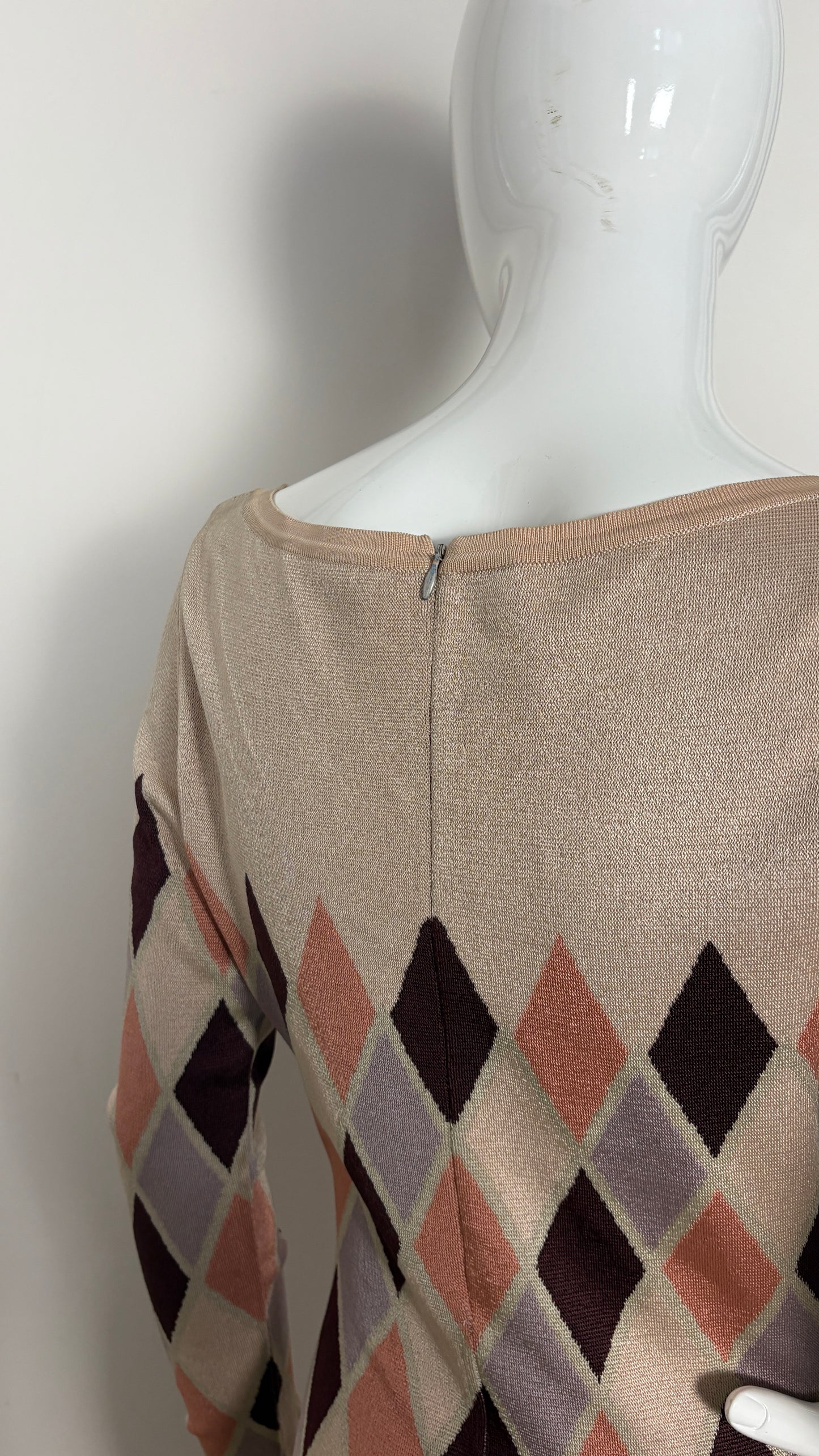 Alaïa harlequin knit dress