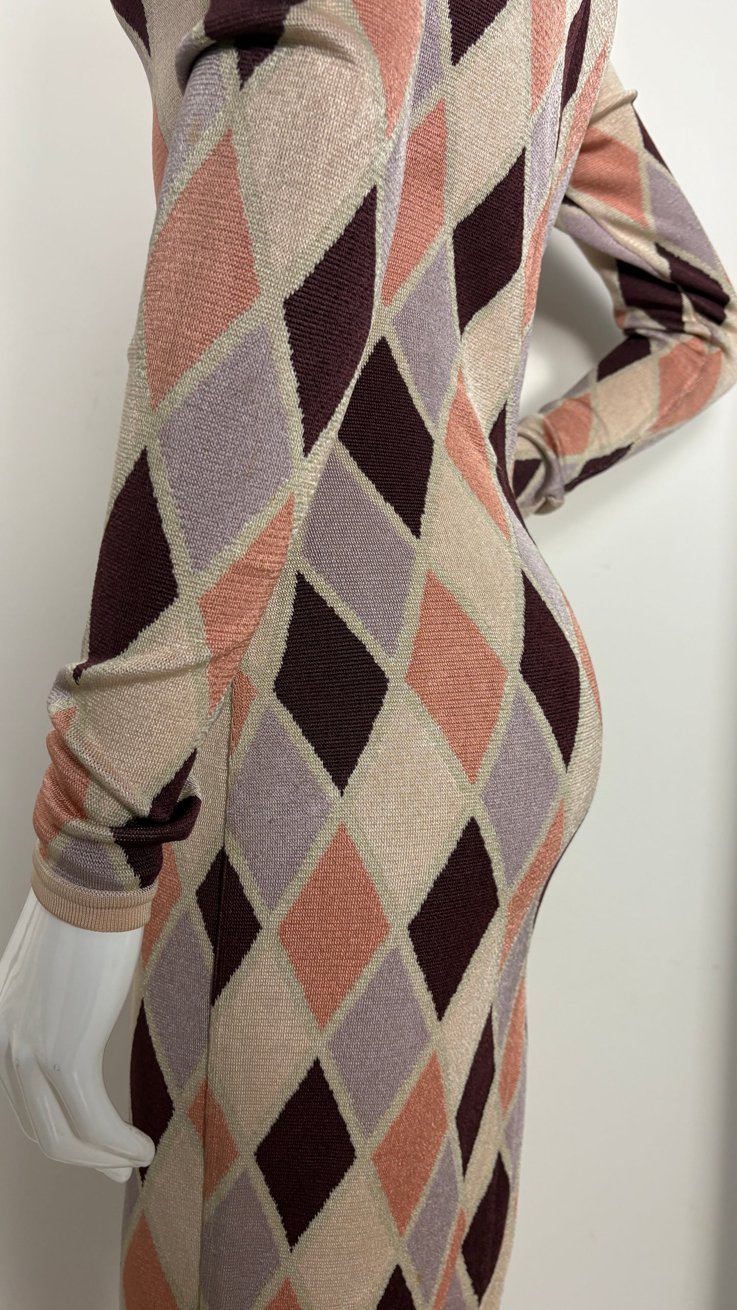 Alaïa harlequin knit dress
