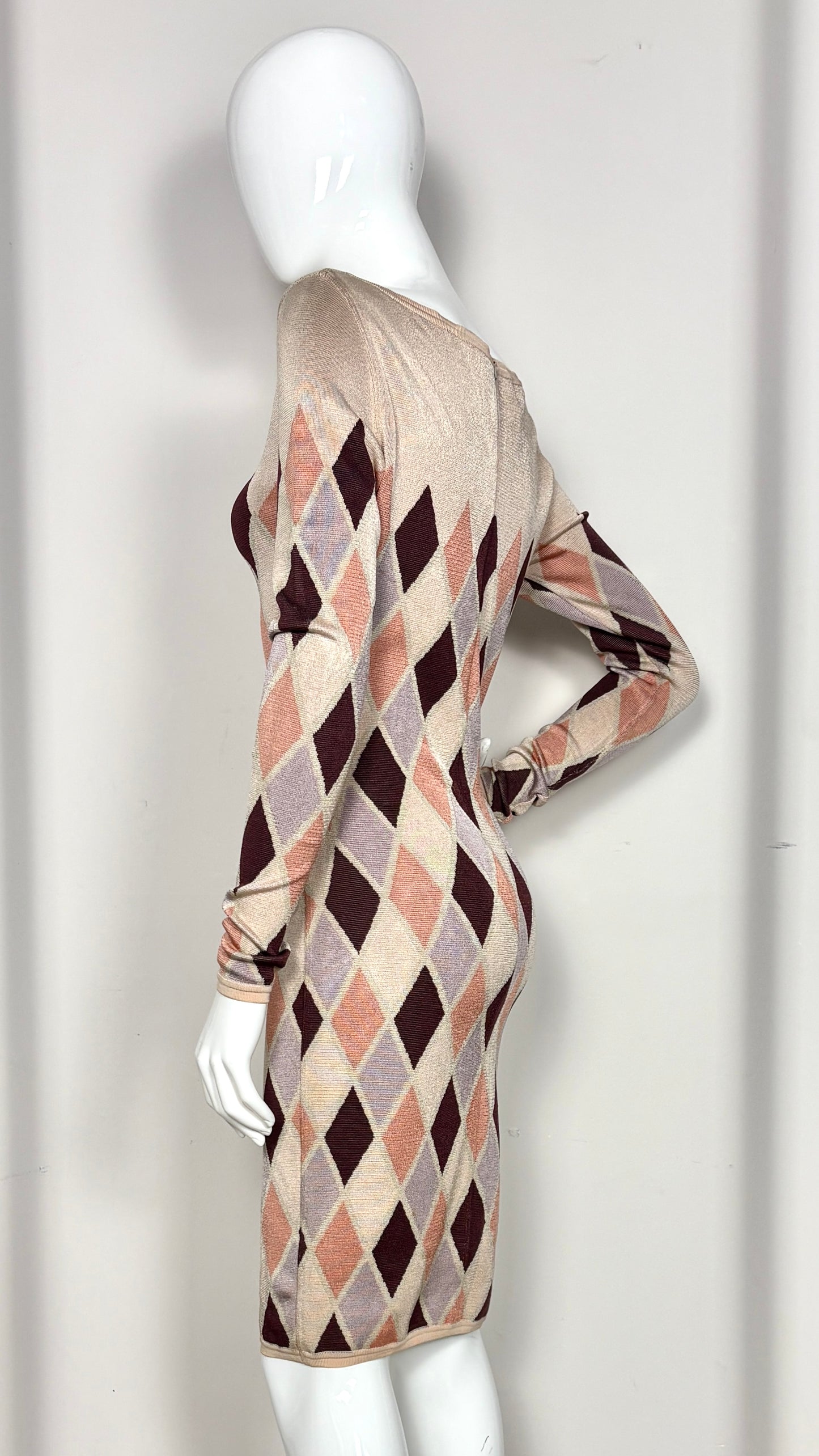 Alaïa harlequin knit dress