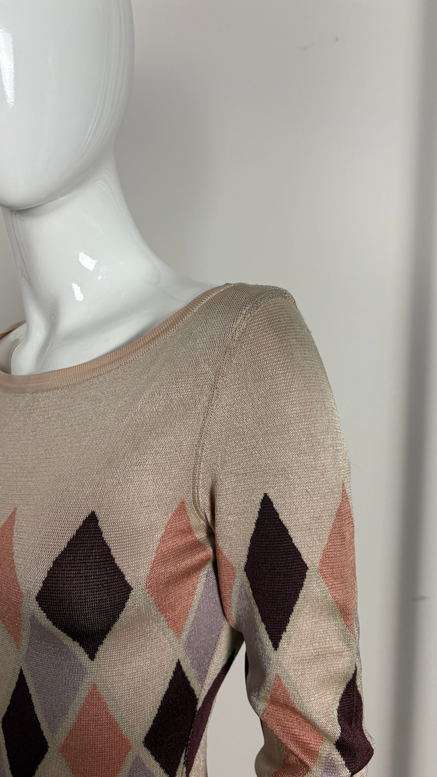 Alaïa harlequin knit dress