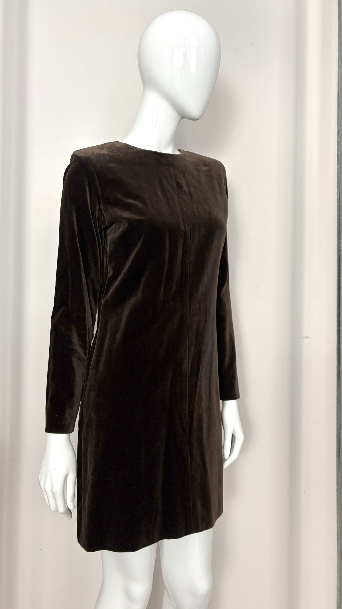 Yves Saint Laurent brown velvet dress