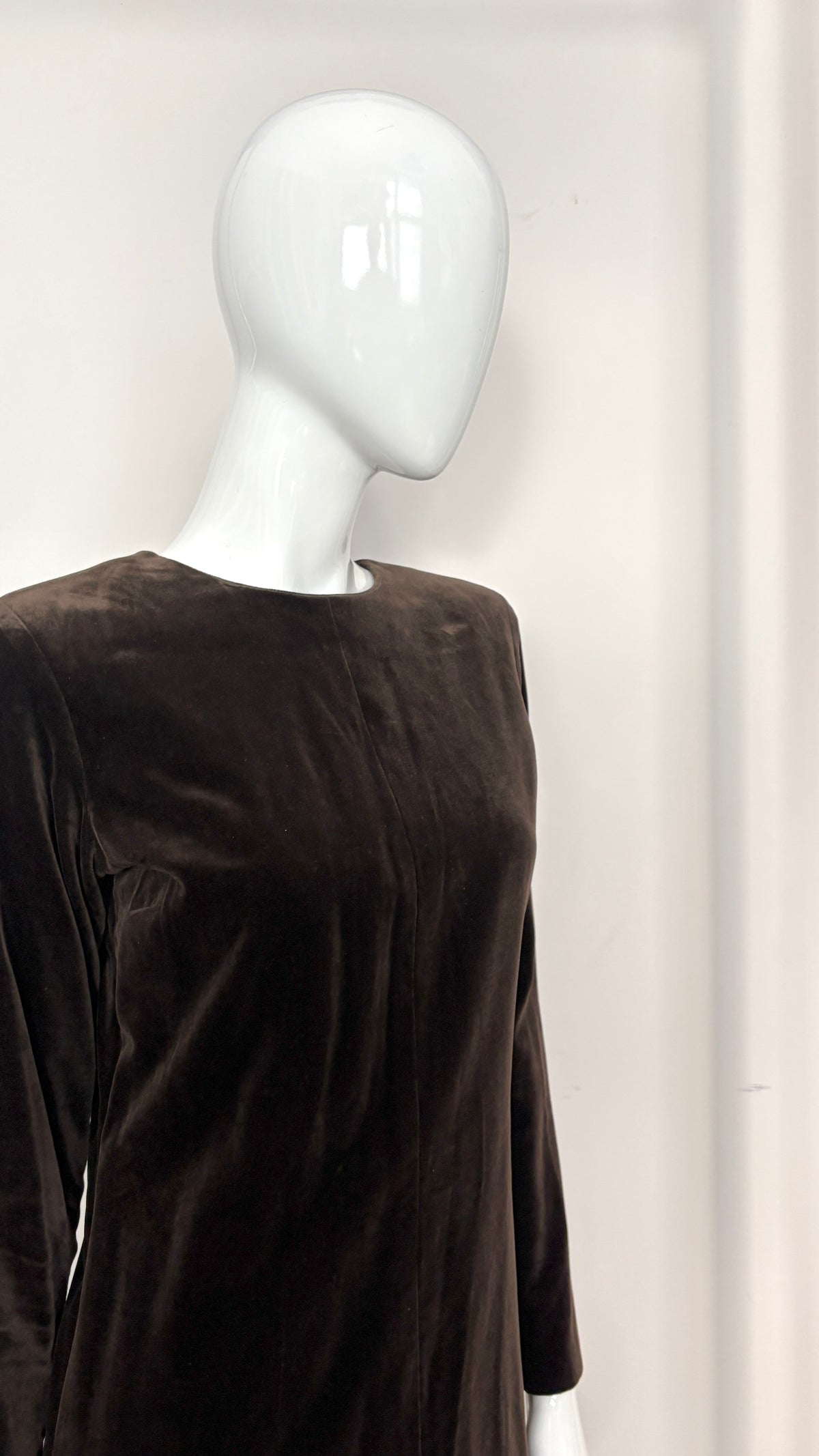Yves Saint Laurent brown velvet dress