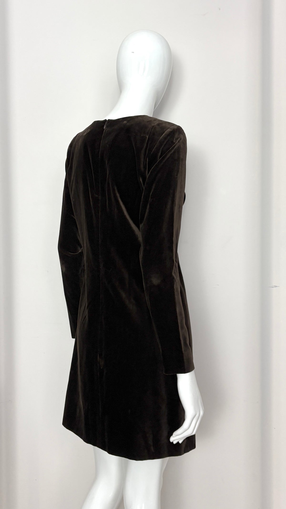 Yves Saint Laurent brown velvet dress