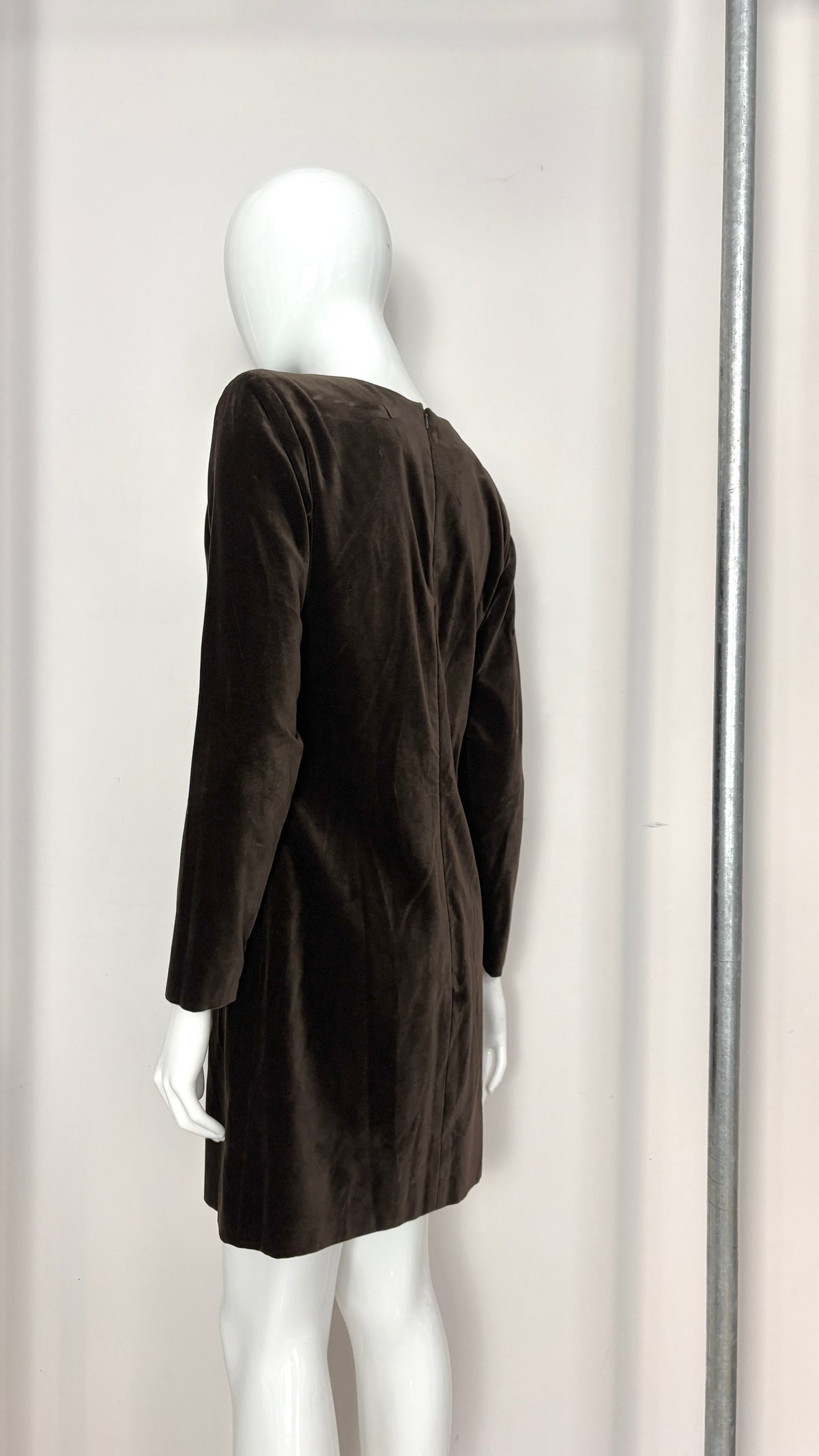 Yves Saint Laurent brown velvet dress