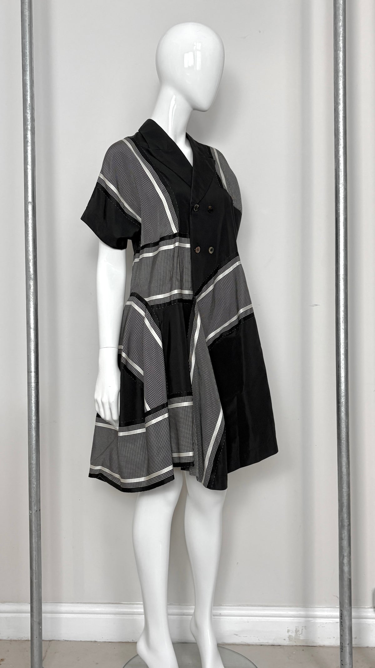 Comme des Garcons 1989 deconstructed pinstripe coat/dress