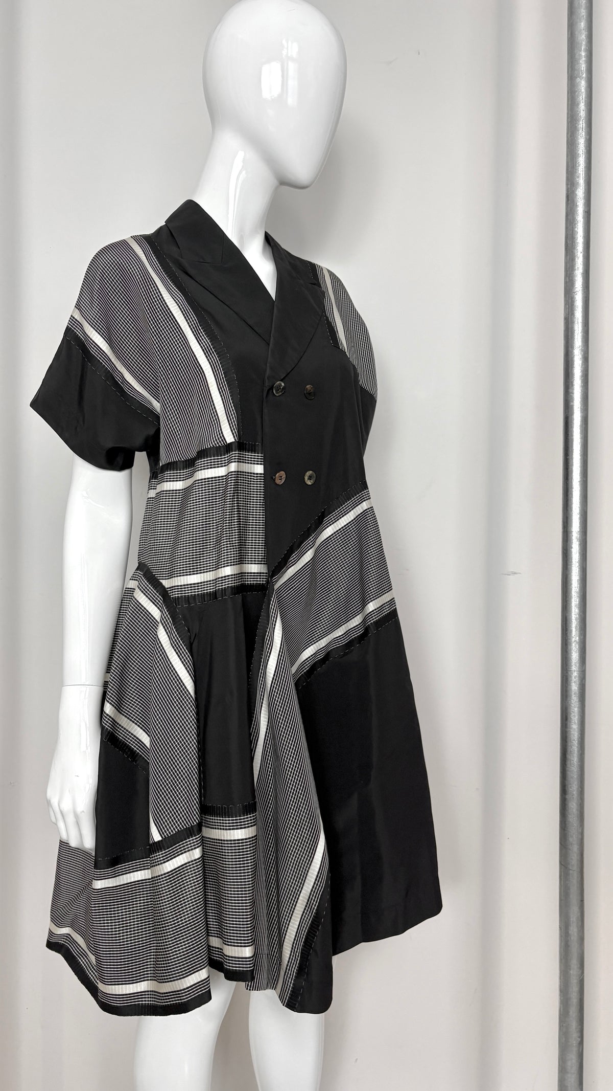 Comme des Garcons 1989 deconstructed pinstripe coat/dress