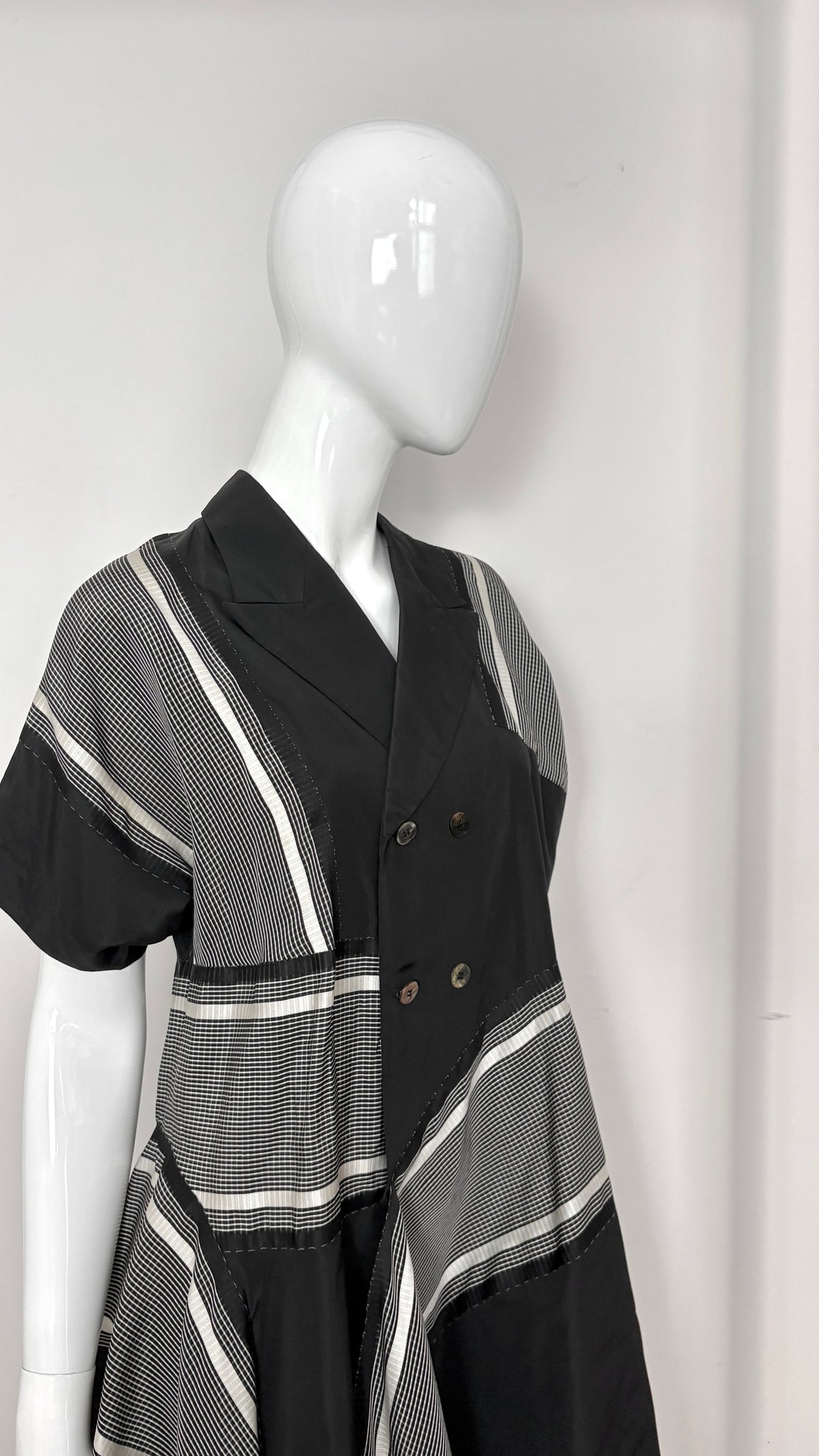 Comme des Garcons 1989 deconstructed pinstripe coat/dress