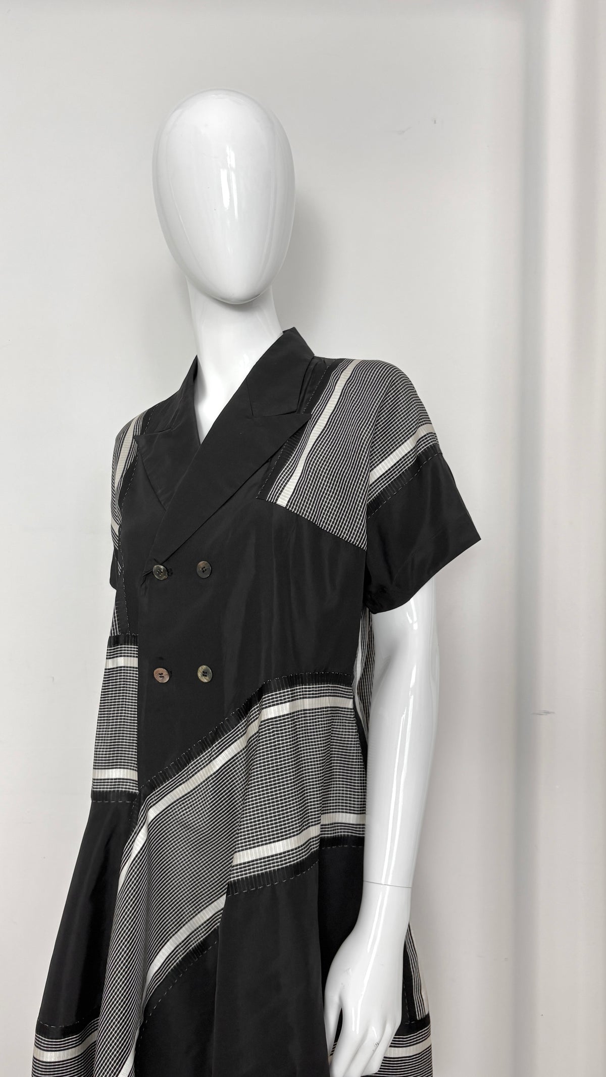 Comme des Garcons 1989 deconstructed pinstripe coat/dress
