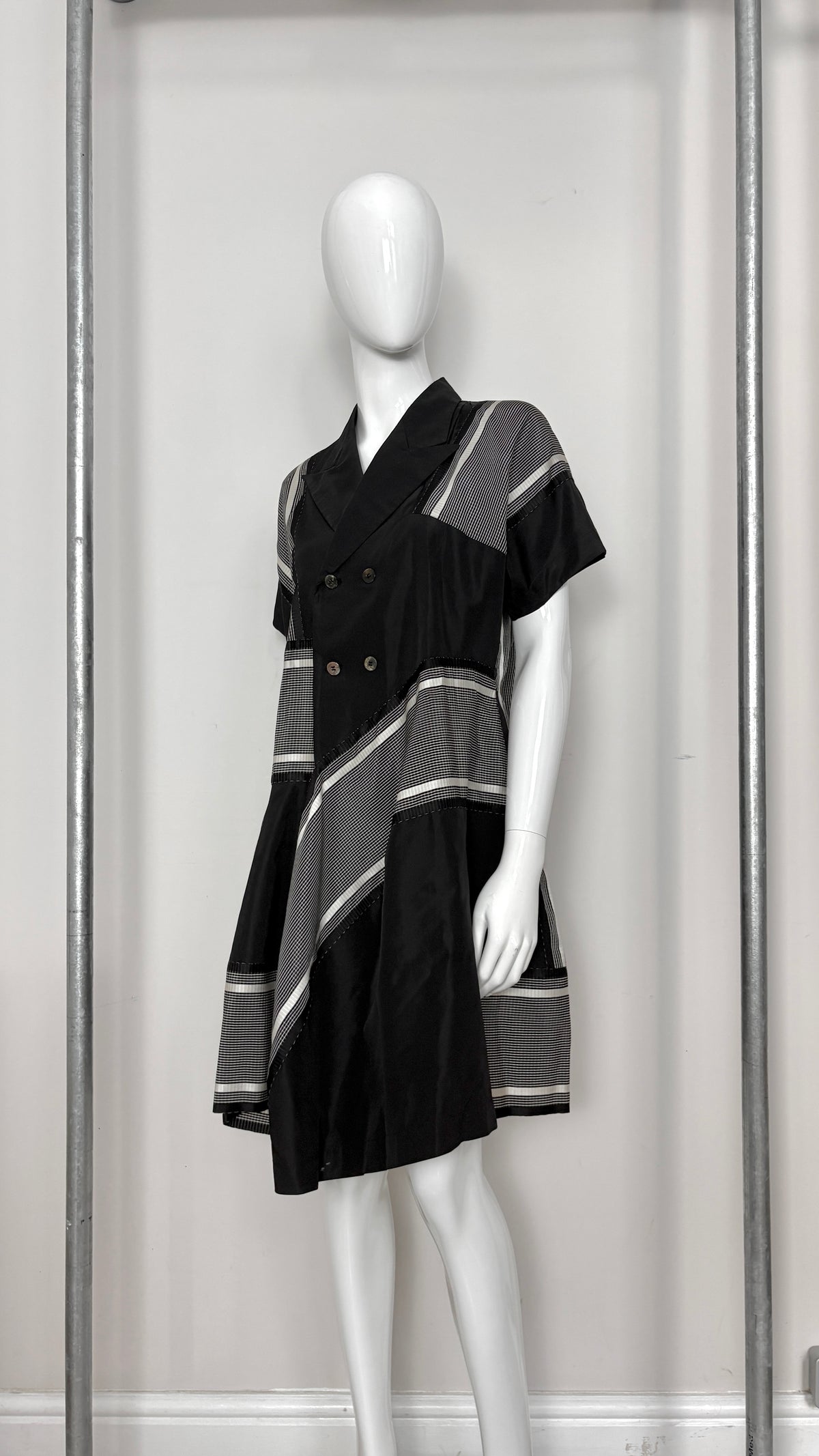 Comme des Garcons 1989 deconstructed pinstripe coat/dress