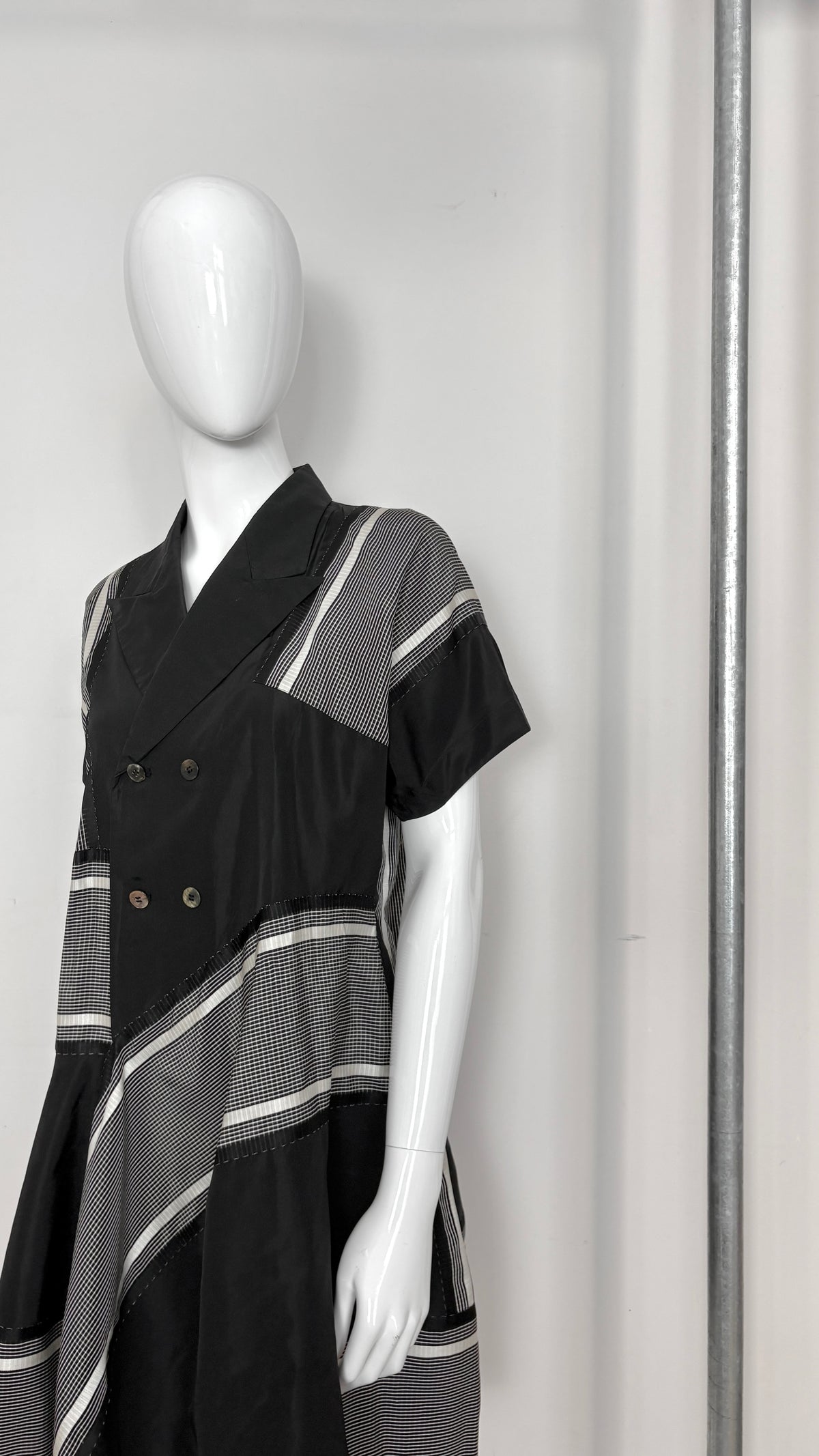 Comme des Garcons 1989 deconstructed pinstripe coat/dress