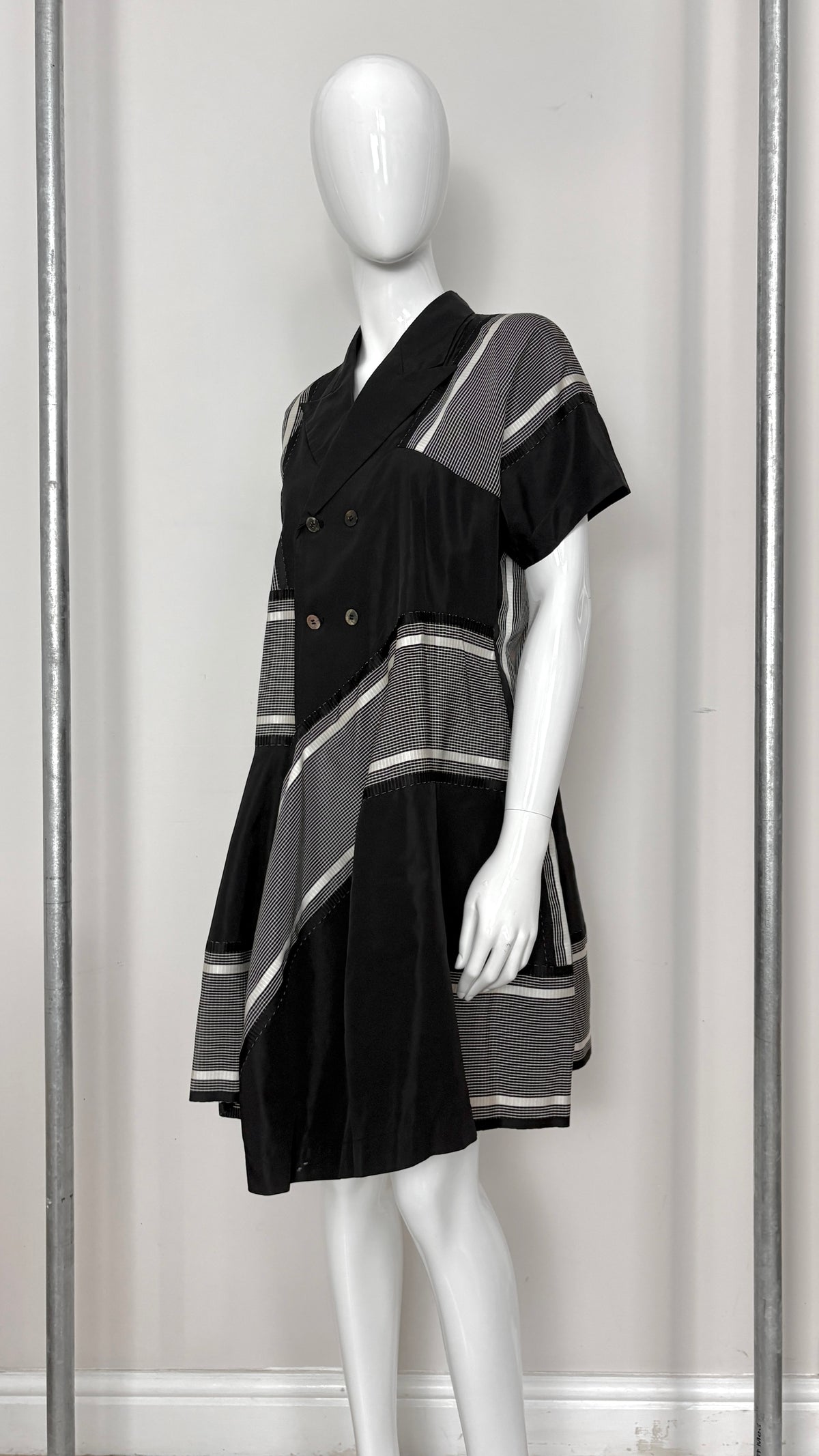 Comme des Garcons 1989 deconstructed pinstripe coat/dress