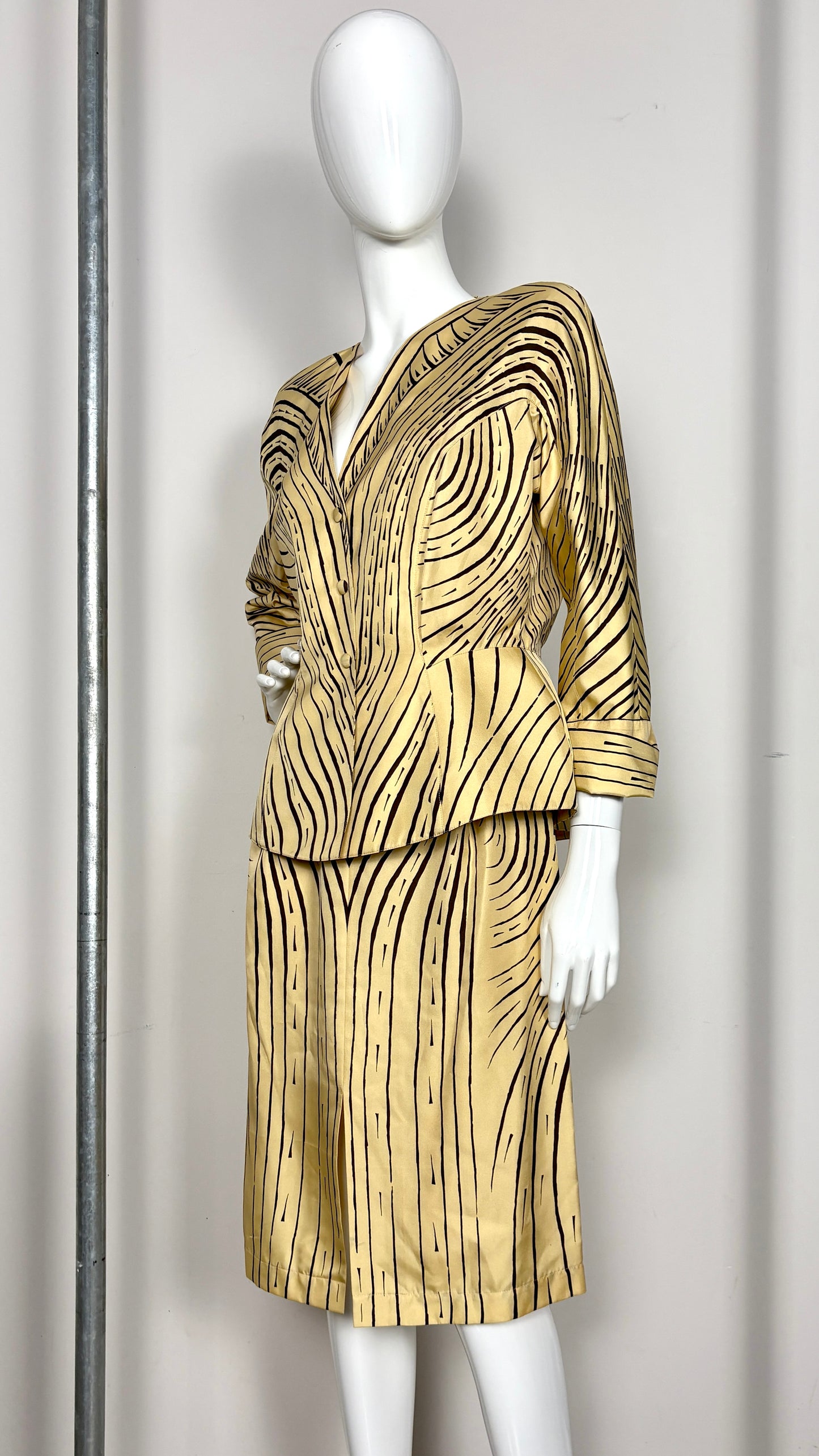 Thierry Mugler abstract print suit