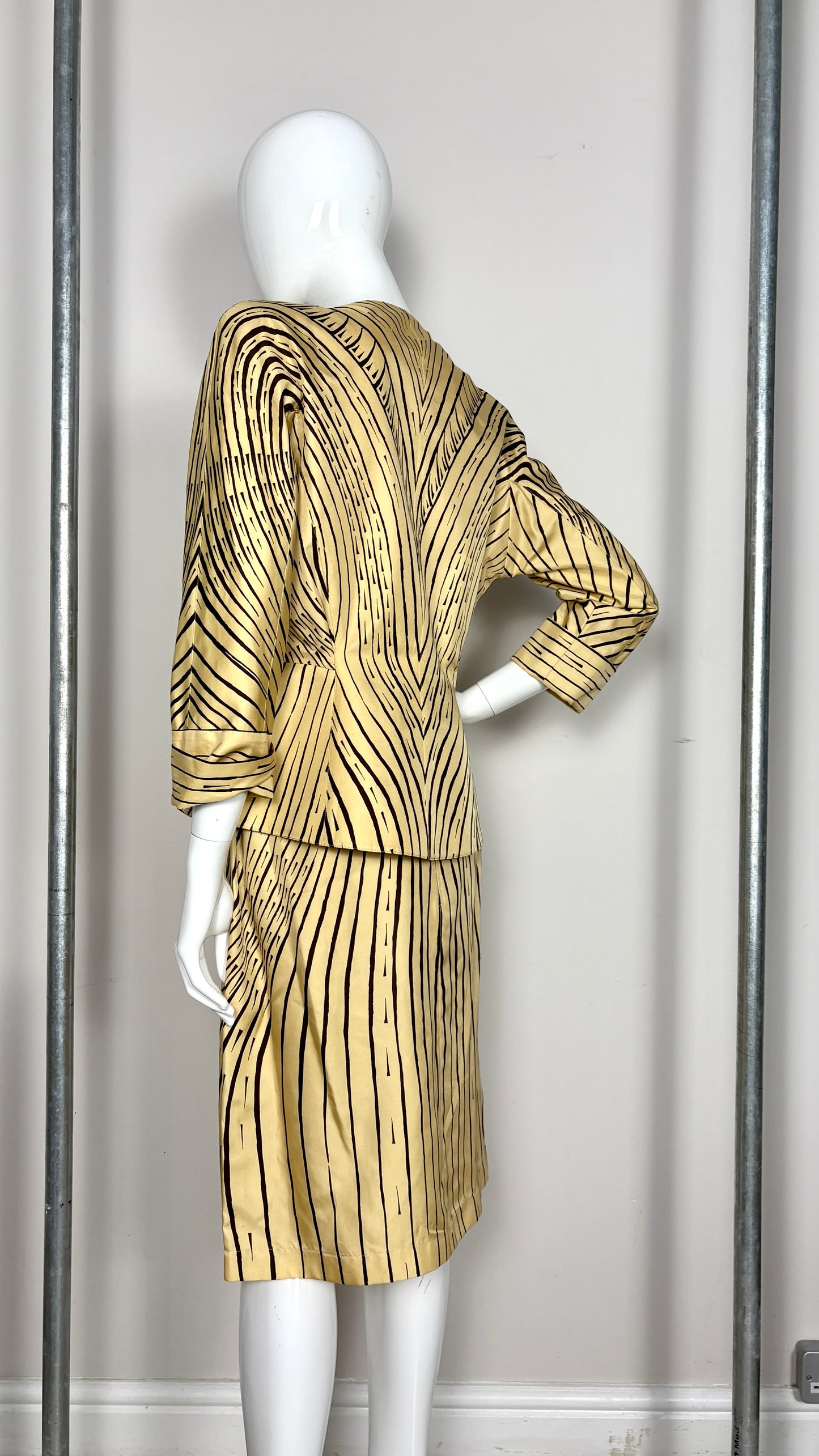 Thierry Mugler abstract print suit