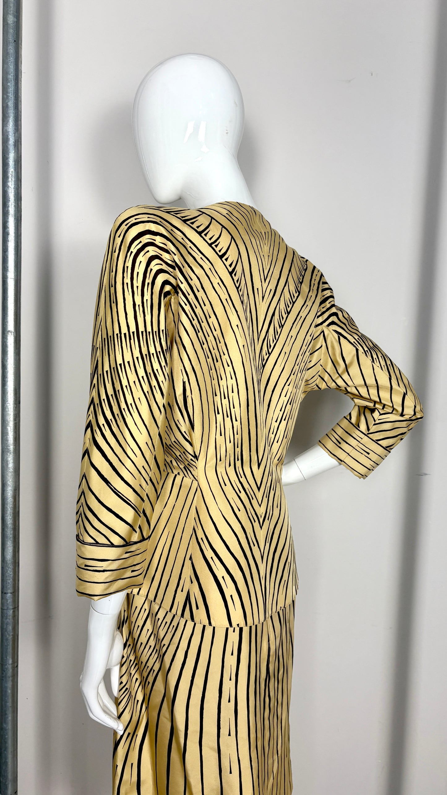 Thierry Mugler abstract print suit