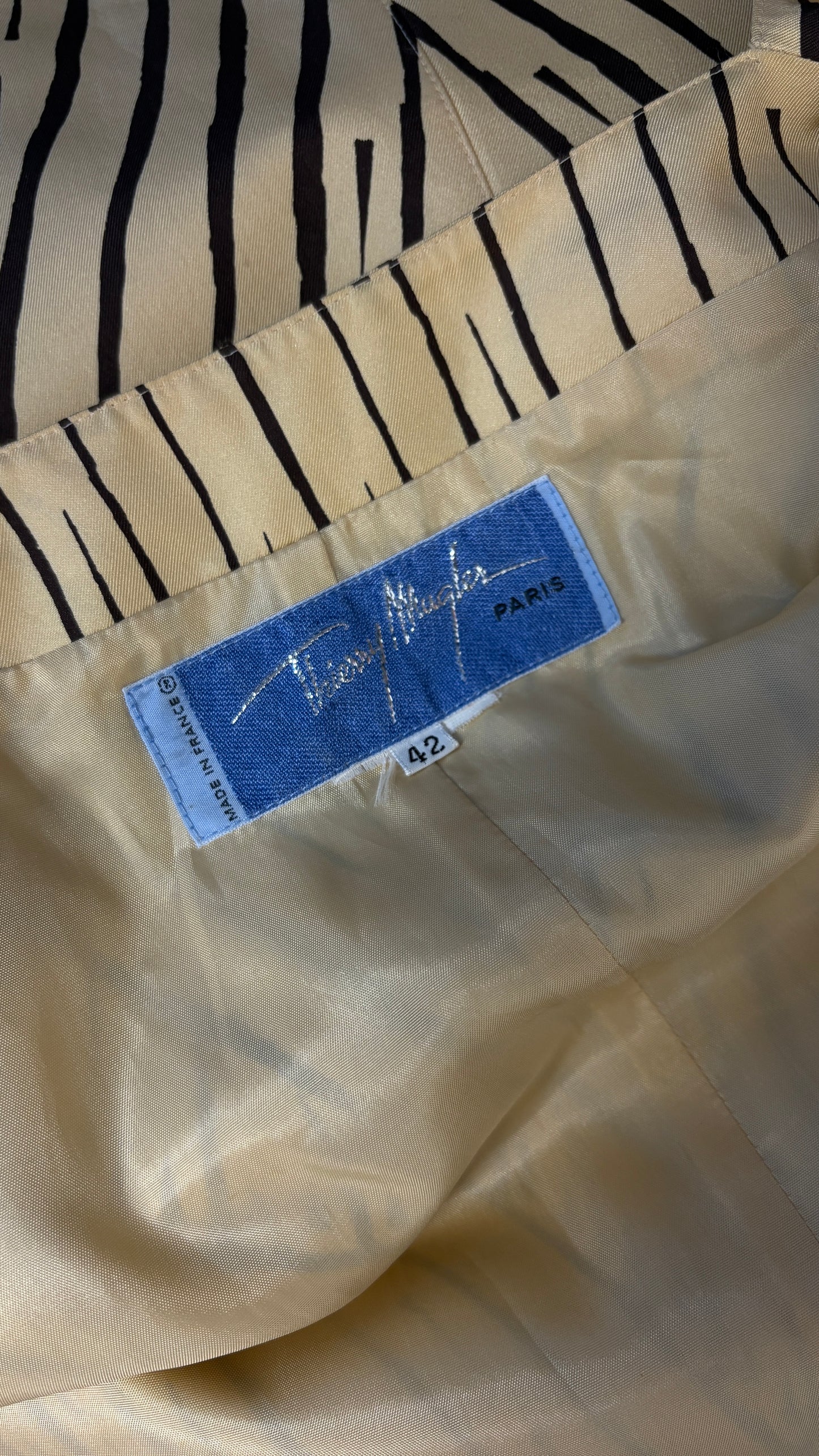Thierry Mugler abstract print suit