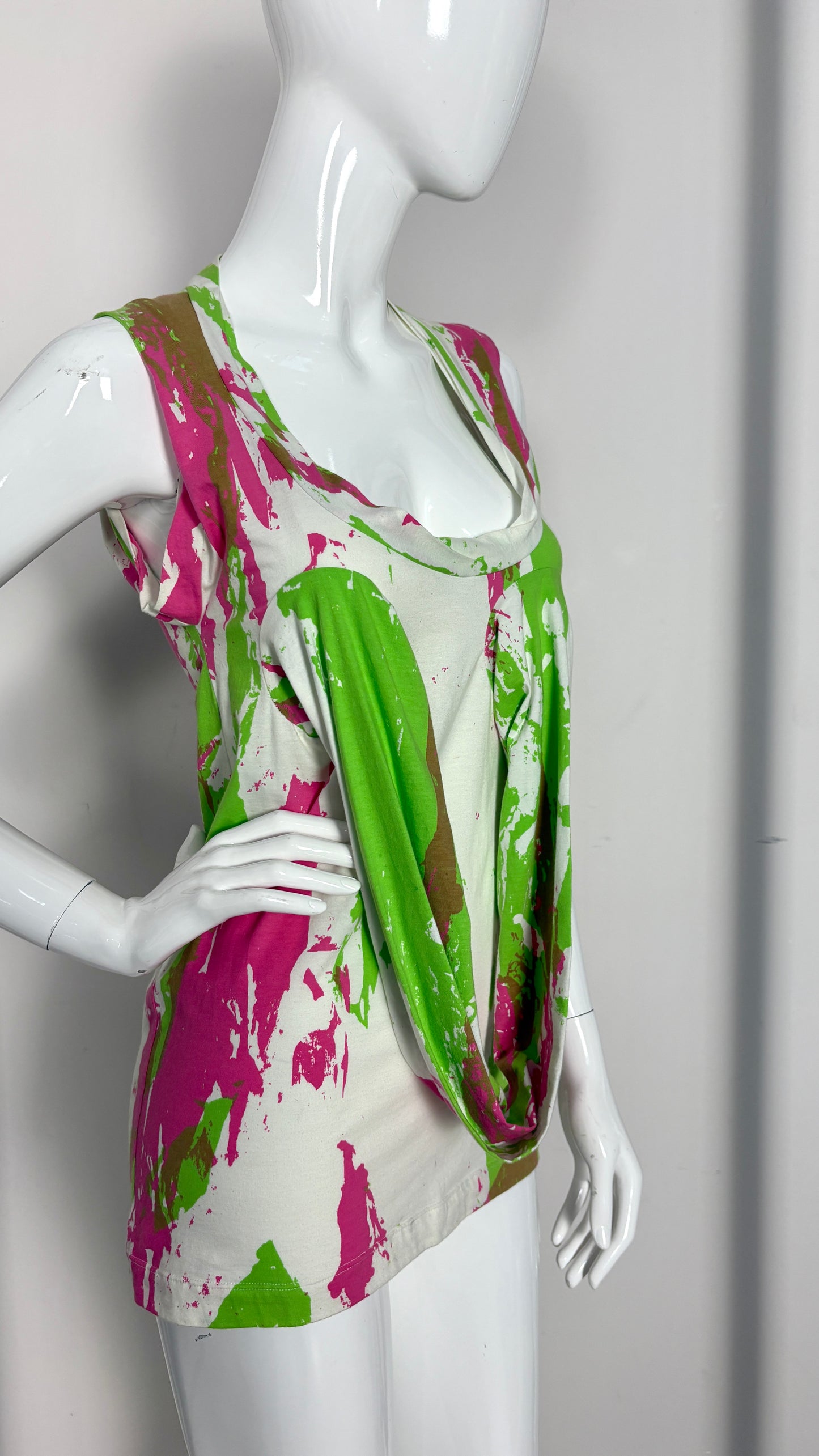 Vivienne Westwood Anglomania neon boob tube top
