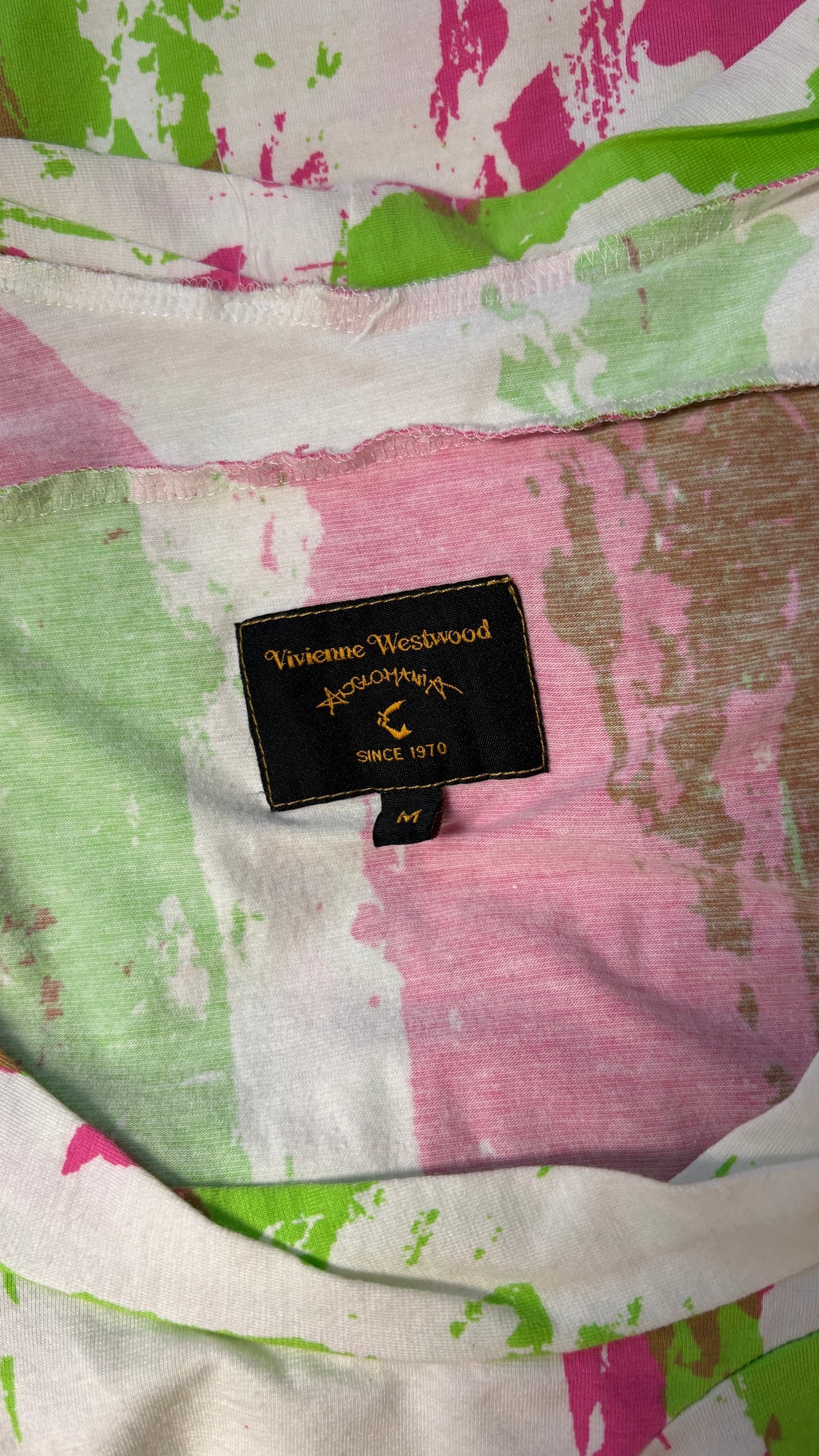 Vivienne Westwood Anglomania neon boob tube top