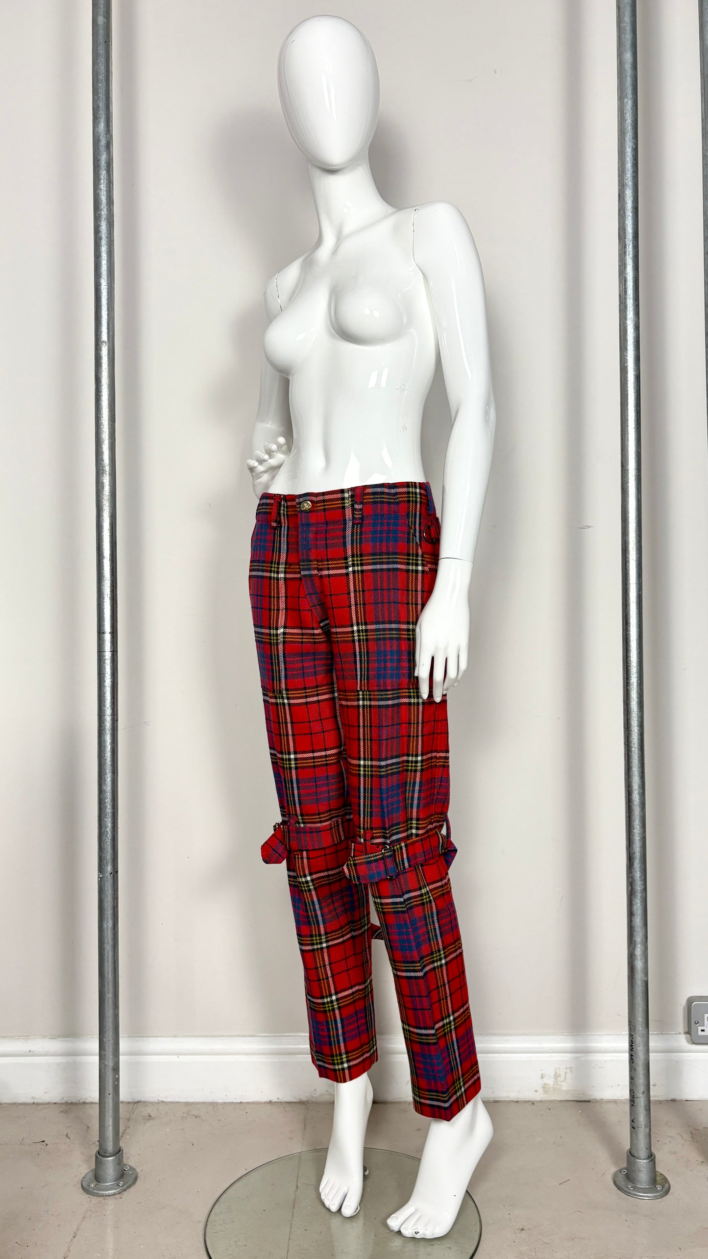 Vivienne Westwood A/W 1993 'Anglomania' collection tartan bondage trousers