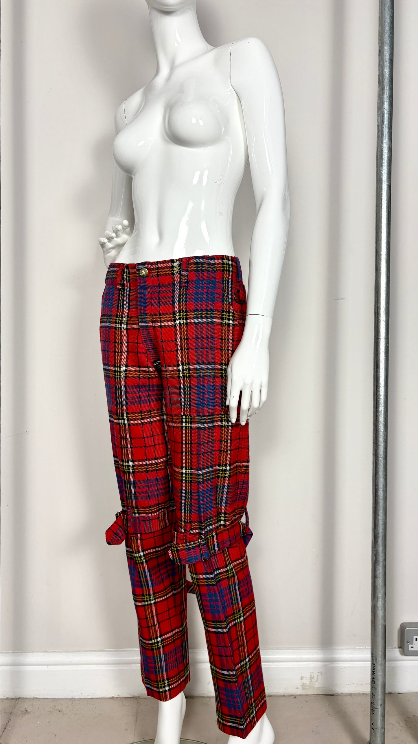 Vivienne Westwood A/W 1993 'Anglomania' collection tartan bondage trousers